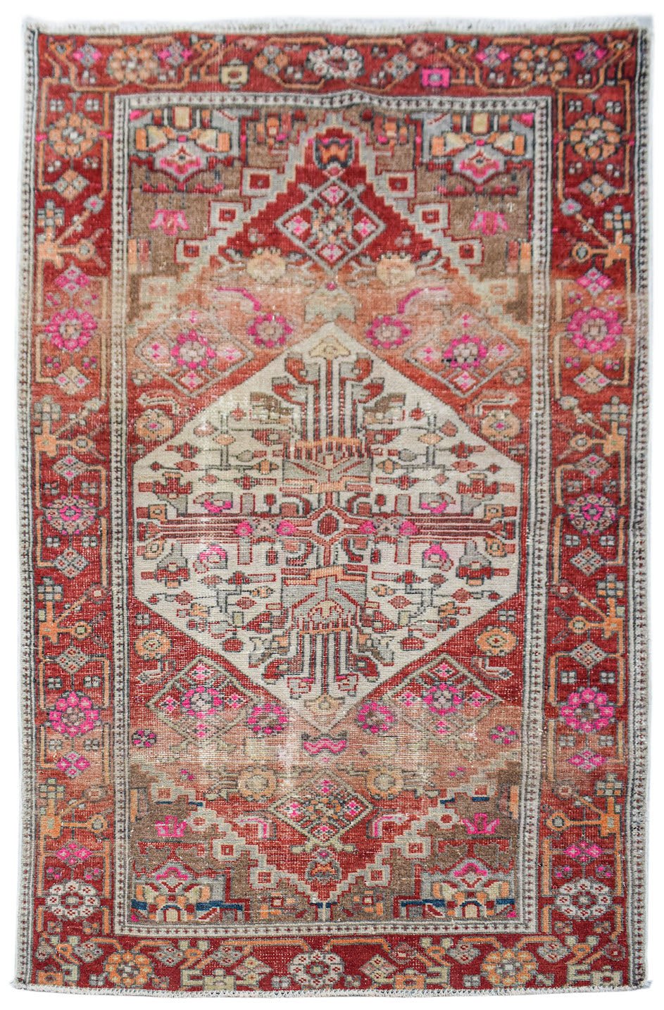 Handmade Vintage Persian Rug | 163 x 103 cm | 5'4" x 3'5" - Najaf Rugs & Textile