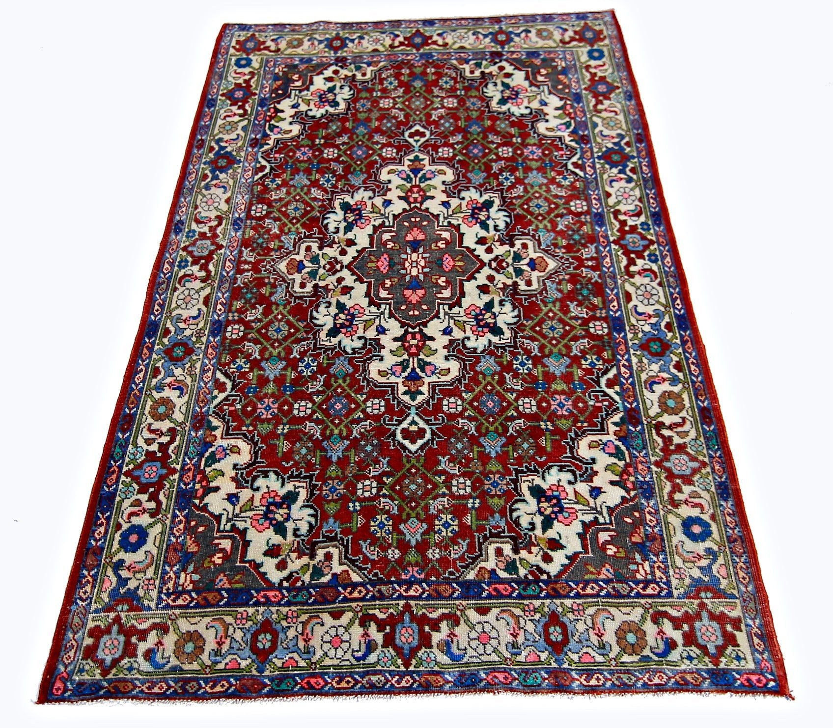 Handmade Vintage Persian Rug | 165 x 101 cm | 5'5" x 3'4" - Najaf Rugs & Textile