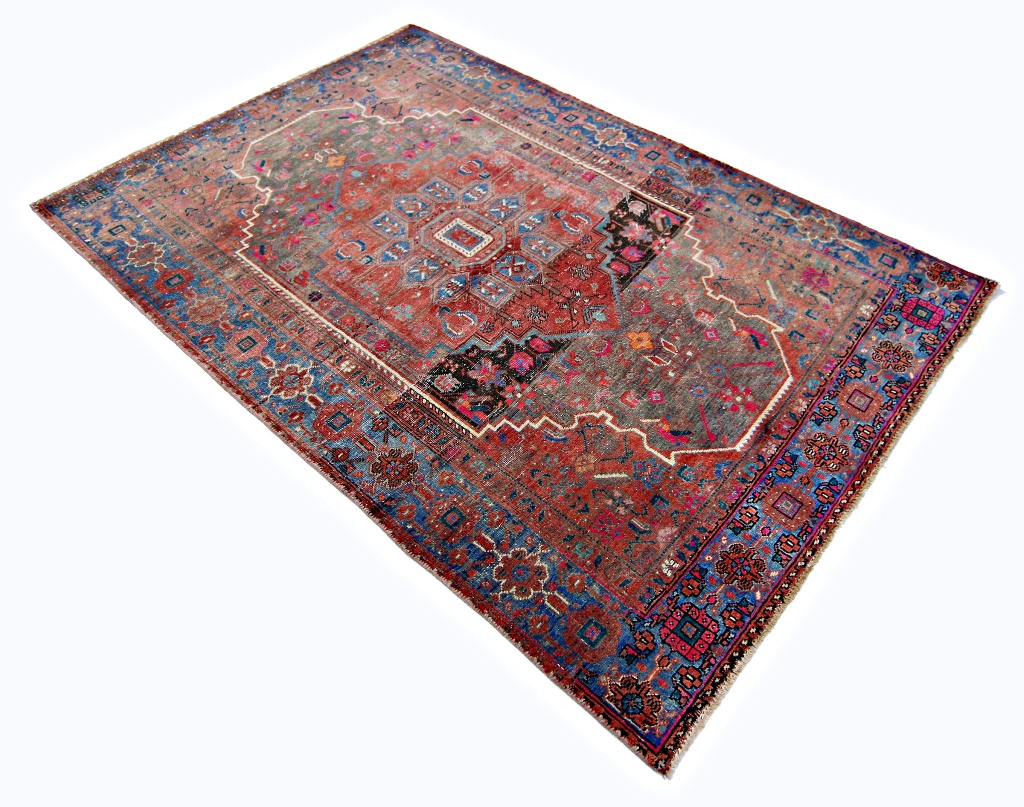 Handmade Vintage Persian Rug | 165 x 107 cm | 5'5" x 3'6" - Najaf Rugs & Textile