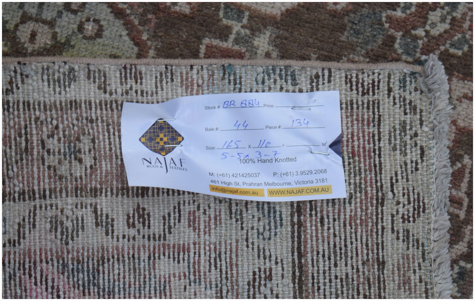 Handmade Vintage Persian Rug | 165 x 110 cm | 5'5" x 3'7" - Najaf Rugs & Textile