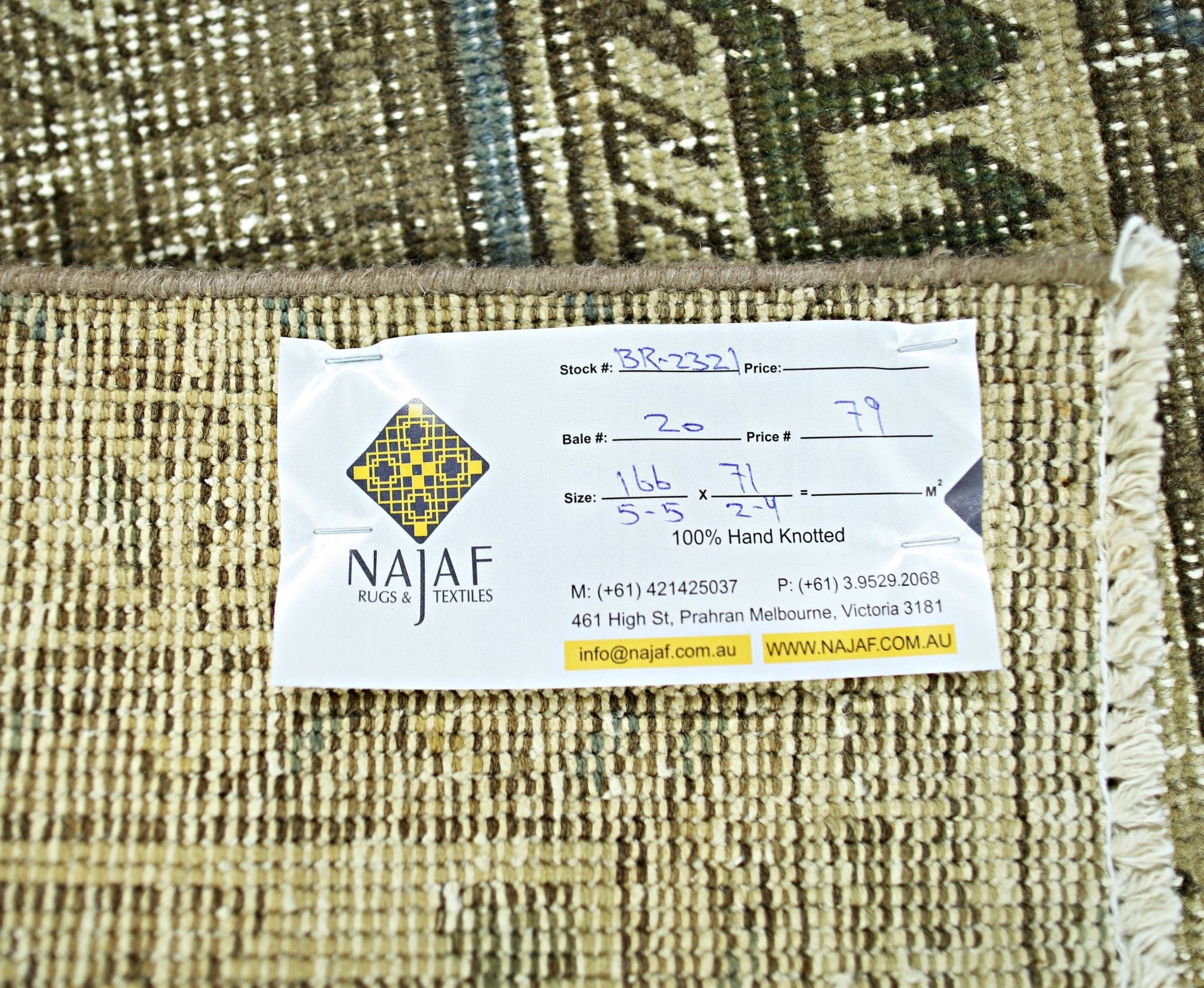 Handmade Vintage Persian Rug | 166 x 71 cm | 5'5" x 2'4" - Najaf Rugs & Textile