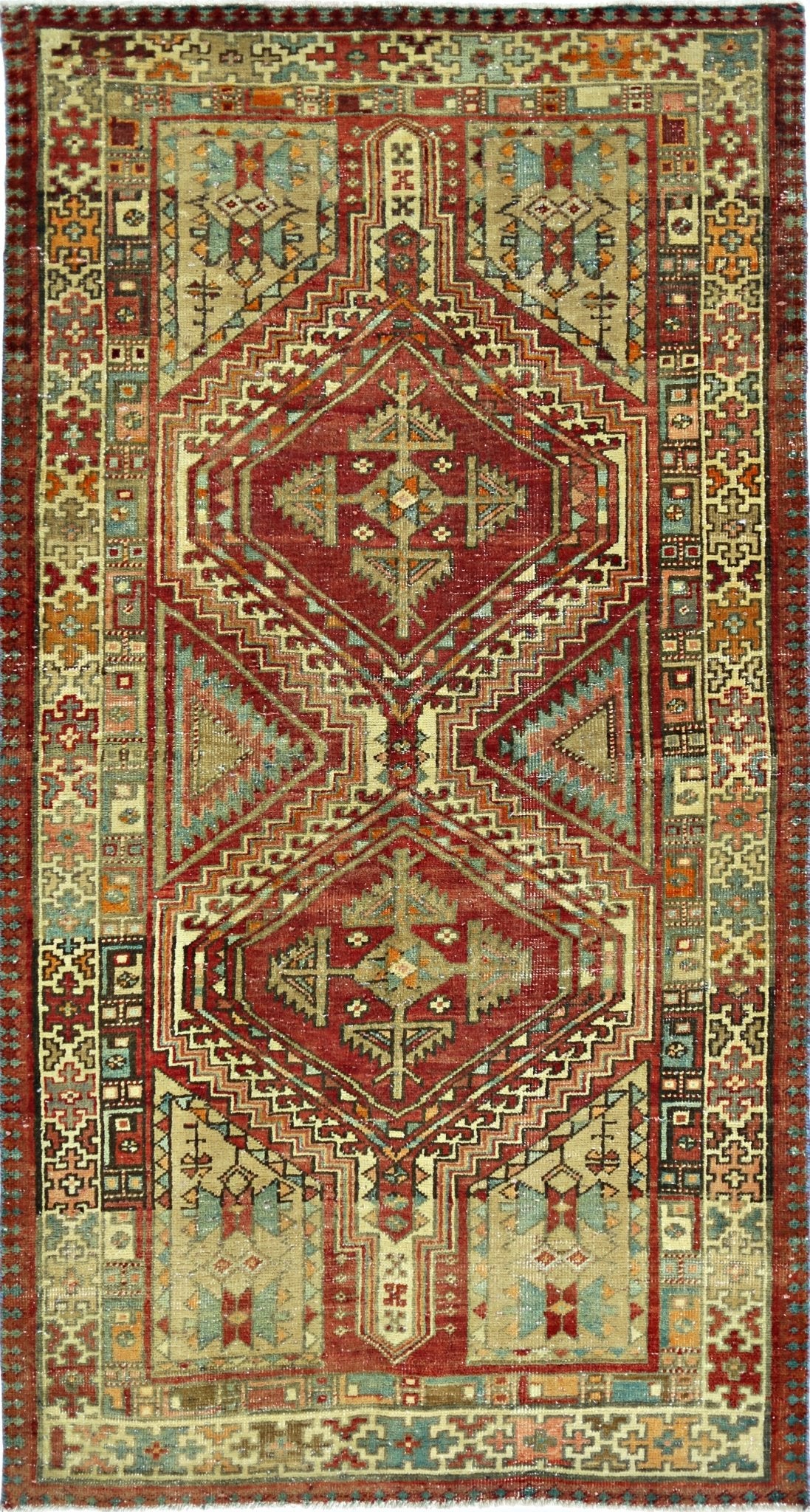 Handmade Vintage Persian Rug | 167 x 91 cm | 5'6" x 3' - Najaf Rugs & Textile