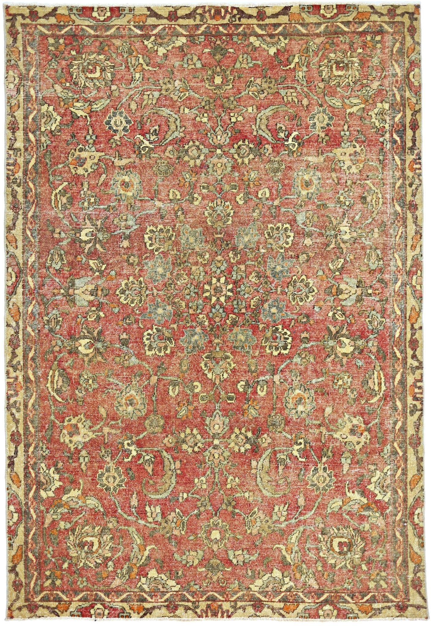 Handmade Vintage Persian Rug | 168 x 117 cm | 5'6" x 3'10" - Najaf Rugs & Textile