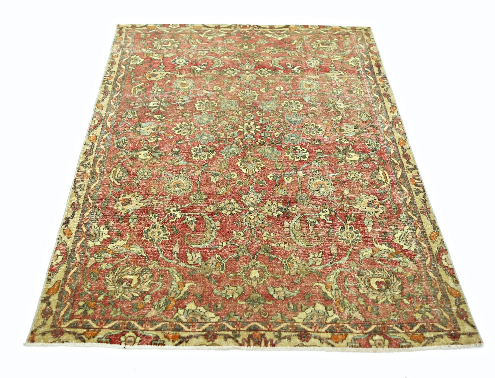 Handmade Vintage Persian Rug | 168 x 117 cm | 5'6" x 3'10" - Najaf Rugs & Textile