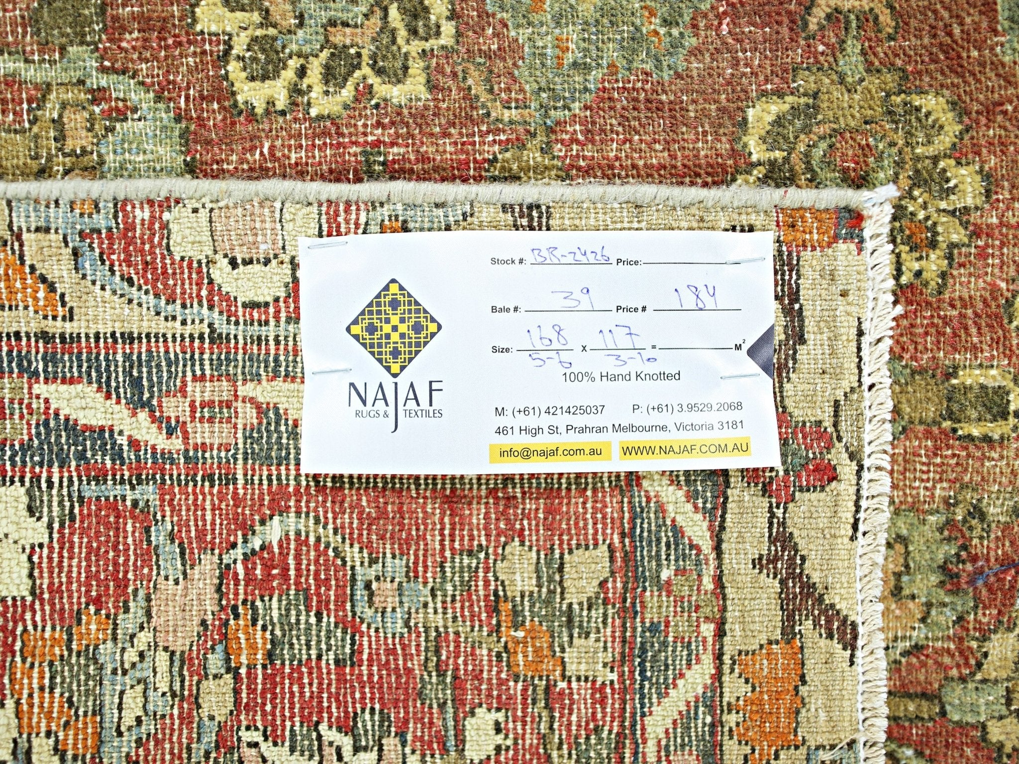 Handmade Vintage Persian Rug | 168 x 117 cm | 5'6" x 3'10" - Najaf Rugs & Textile