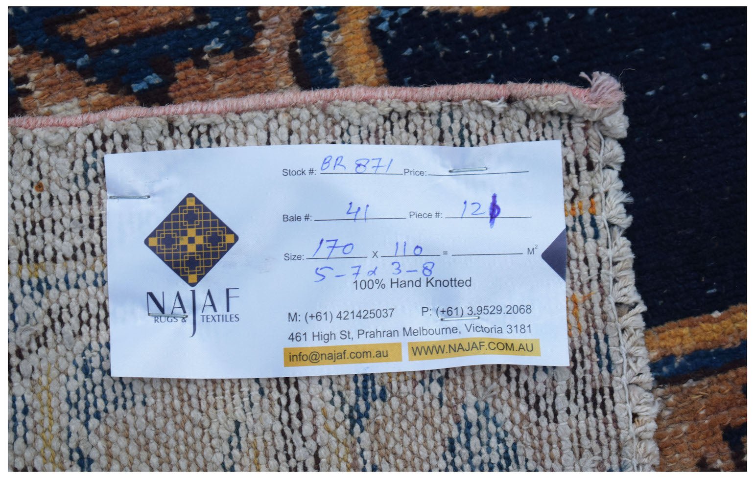 Handmade Vintage Persian Rug | 170 x 110 cm | 5'7" x 3'8" - Najaf Rugs & Textile