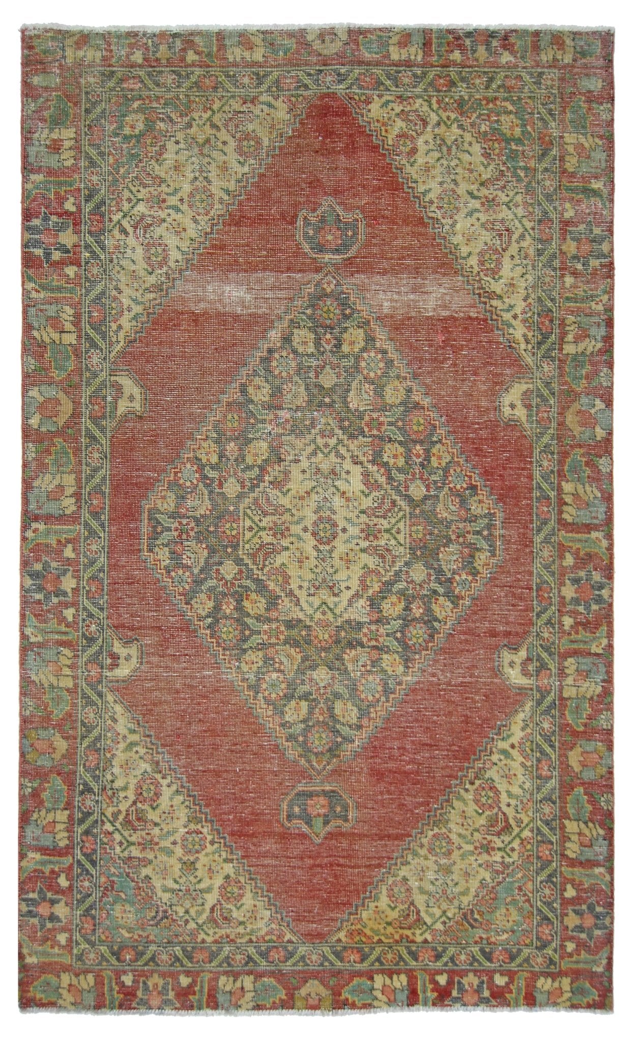 Handmade Vintage Persian Rug | 171 x 105 cm | 5'7" x 3'6" - Najaf Rugs & Textile