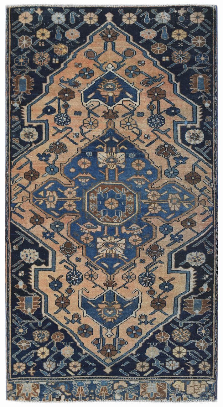 Handmade Vintage Persian Rug | 172 x 96 cm | 5'8" x 3'2" - Najaf Rugs & Textile