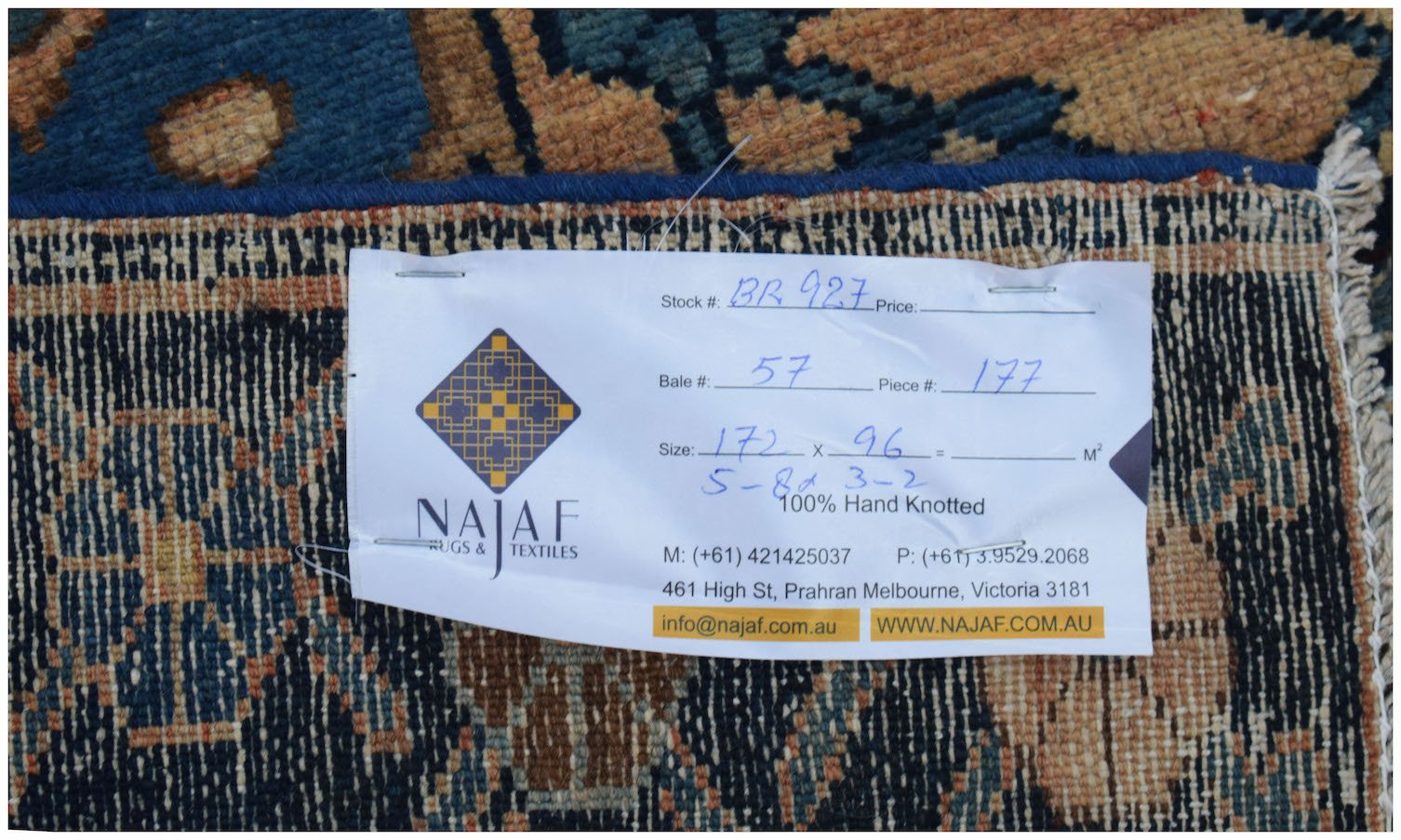 Handmade Vintage Persian Rug | 172 x 96 cm | 5'8" x 3'2" - Najaf Rugs & Textile