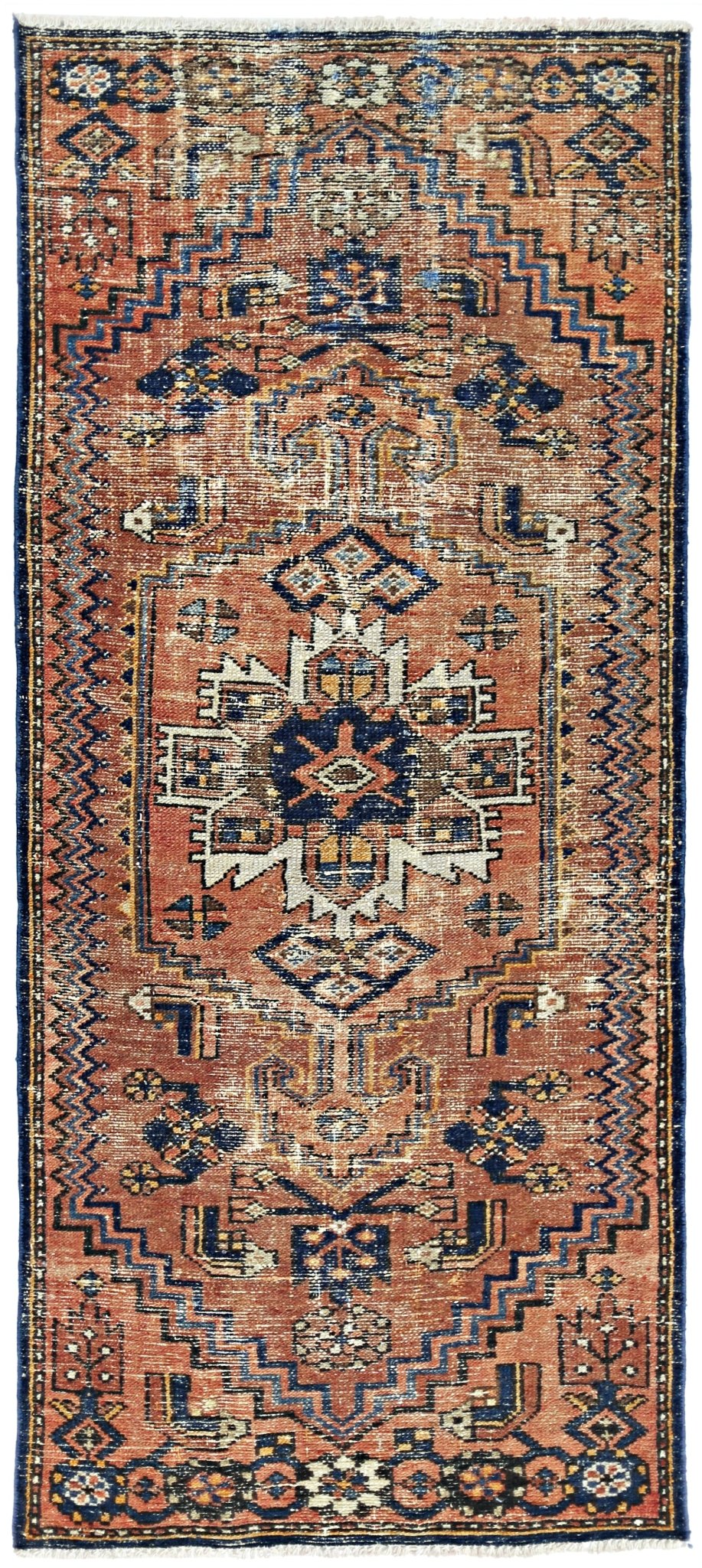 Handmade Vintage Persian Rug | 175 x 75 cm | 5'9" x 2'6" - Najaf Rugs & Textile