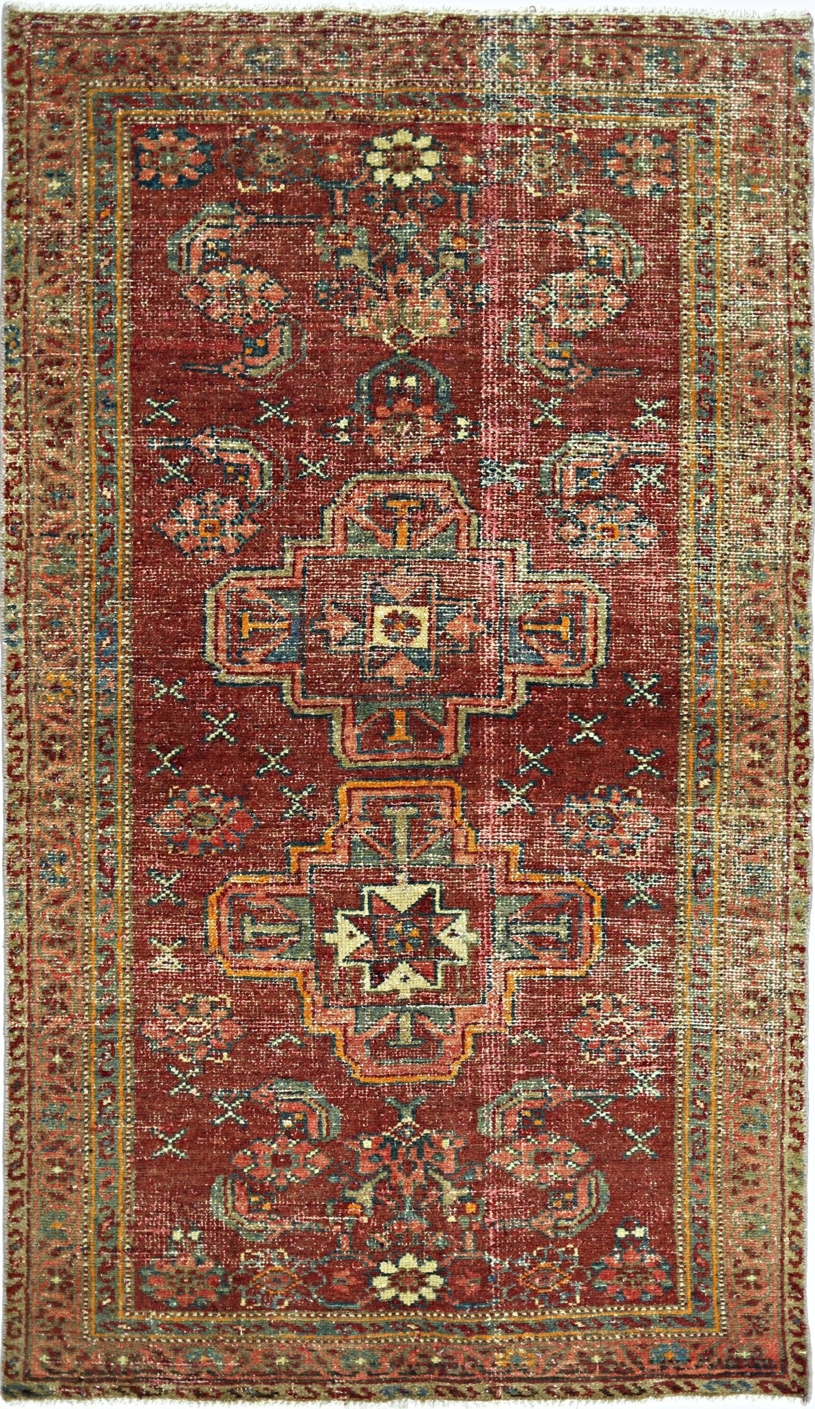Handmade Vintage Persian Rug | 176 x 96 cm | 5'9" x 3'2" - Najaf Rugs & Textile