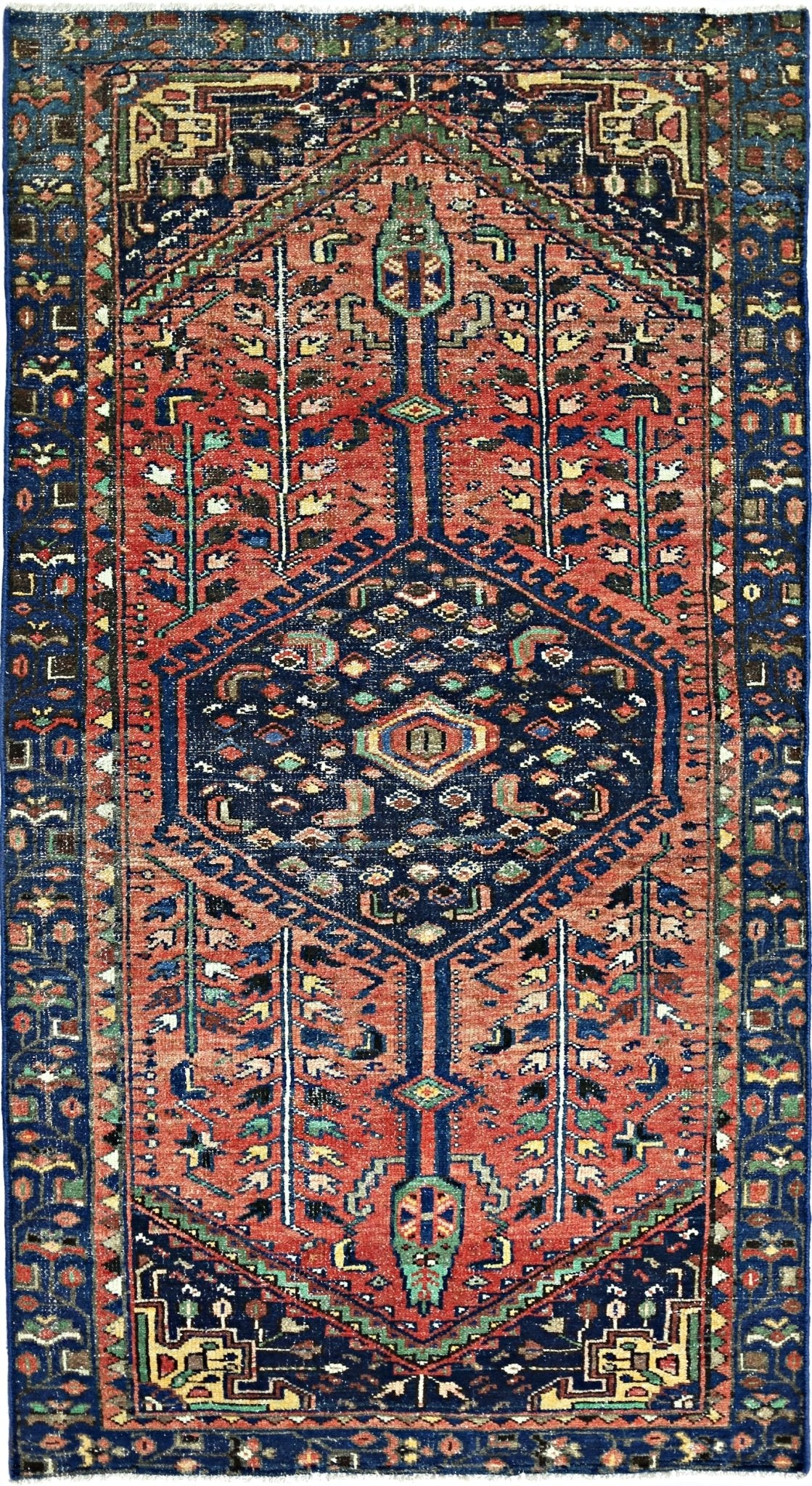 Handmade Vintage Persian Rug | 177 x 92 cm | 5'10" x 3' - Najaf Rugs & Textile