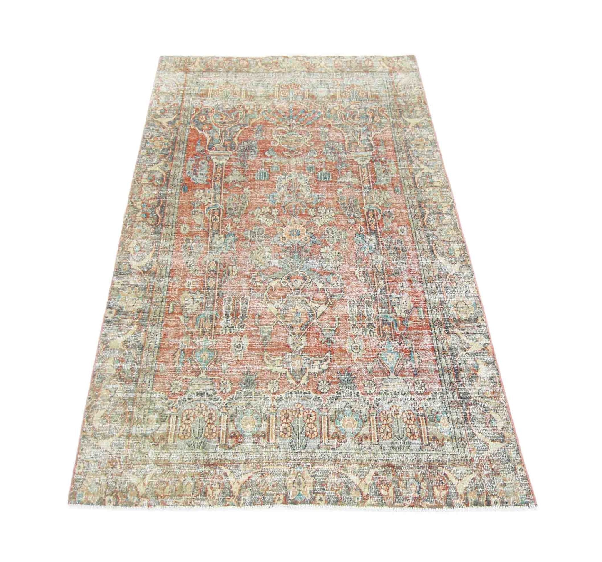 Handmade Vintage Persian Rug | 178 x 120 cm | 5'10" x 3'11" - Najaf Rugs & Textile