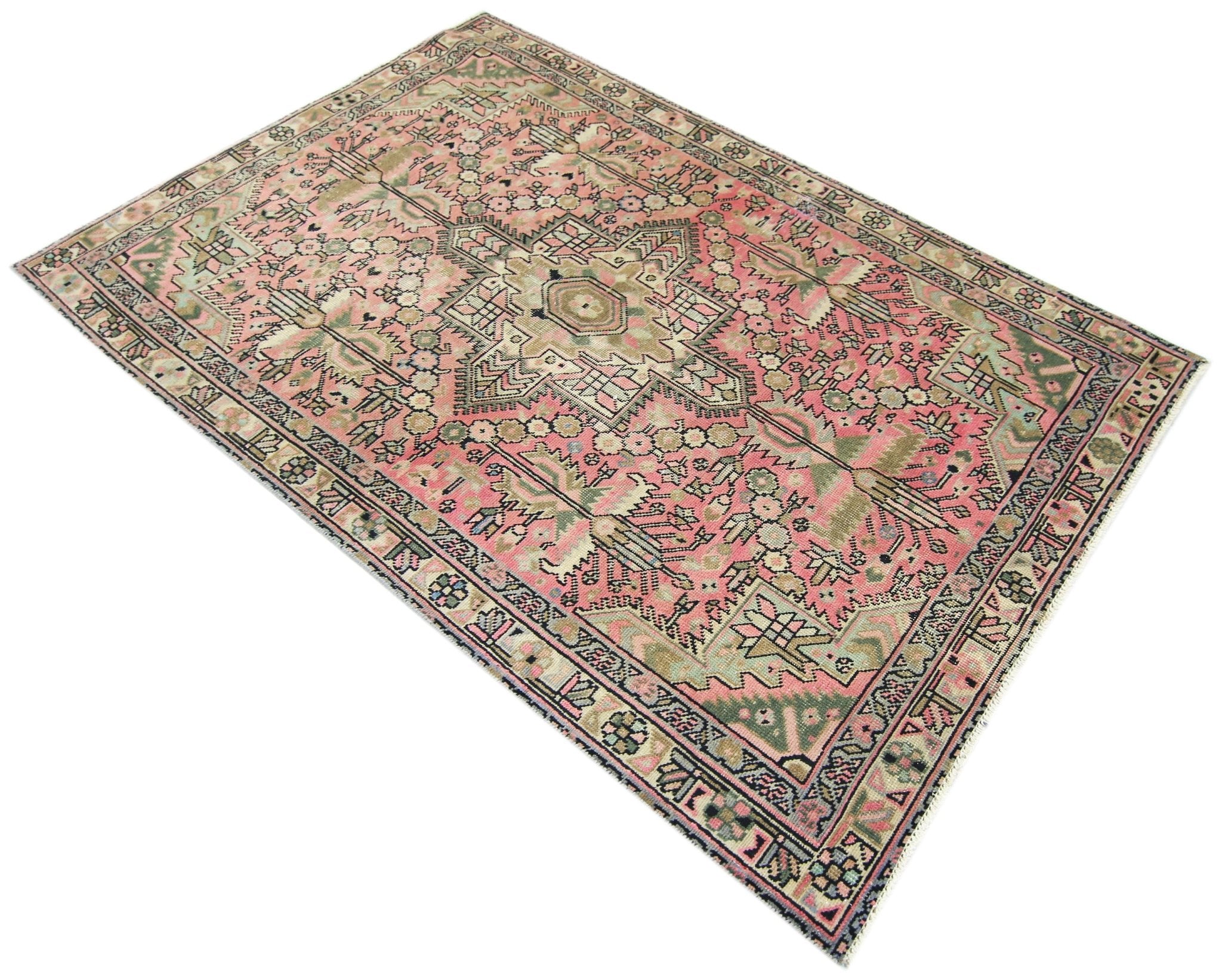 Handmade Vintage Persian Rug | 180 x 118 cm | 5'11" x 3'10" - Najaf Rugs & Textile