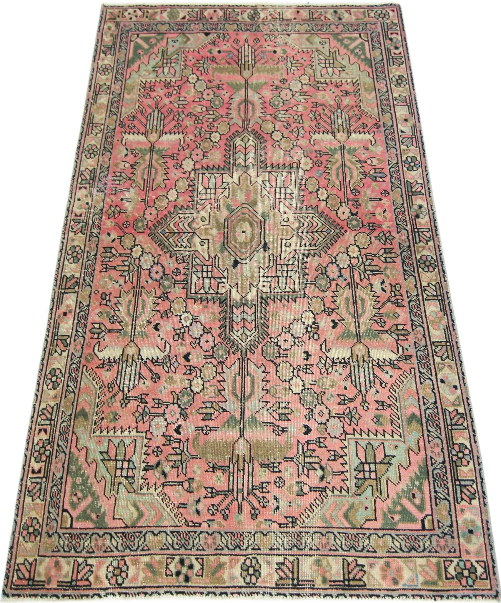 Handmade Vintage Persian Rug | 180 x 118 cm | 5'11" x 3'10" - Najaf Rugs & Textile