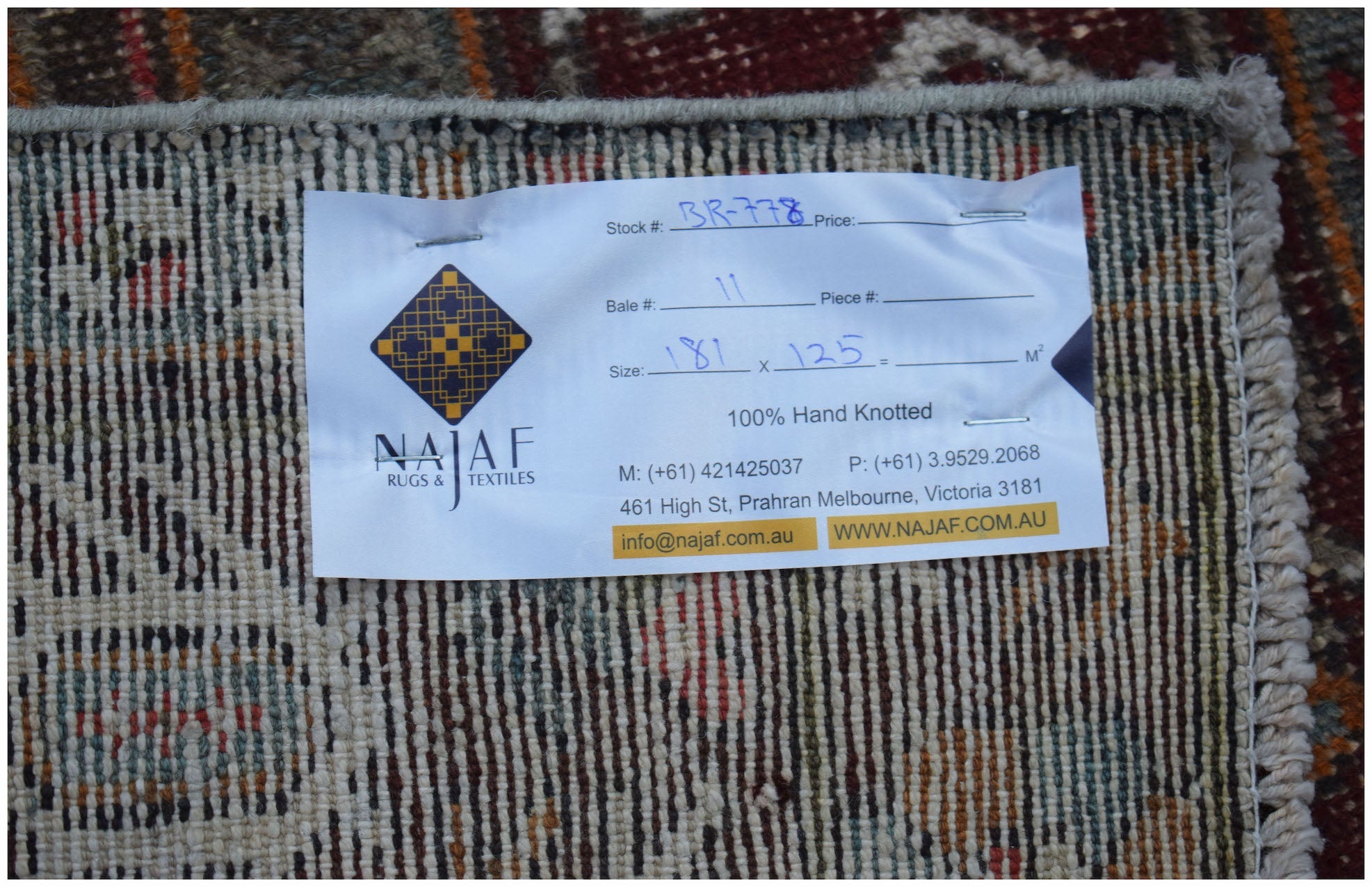 Handmade Vintage Persian Rug | 181 x 125 cm | 5'11" x 4'1" - Najaf Rugs & Textile