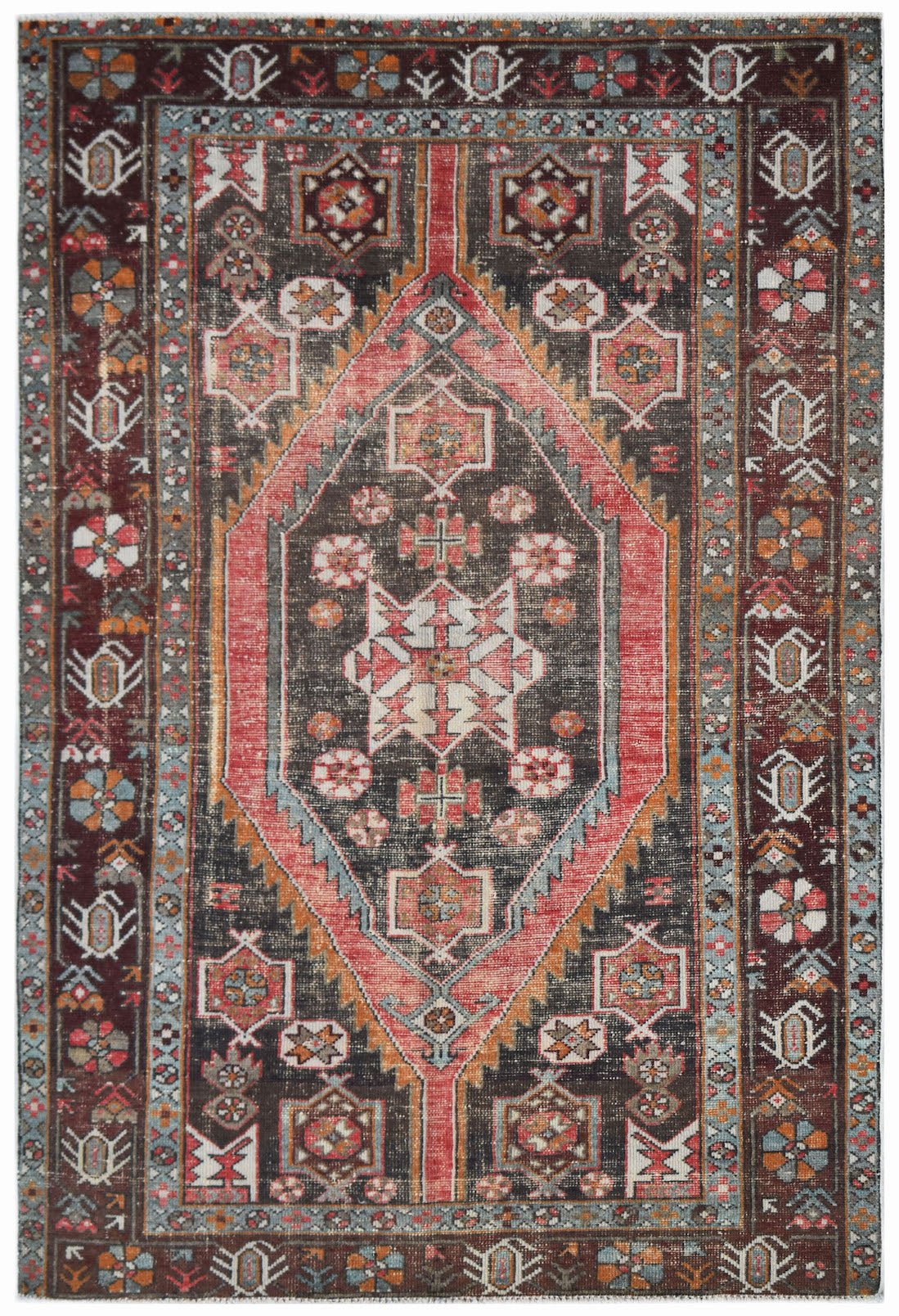 Handmade Vintage Persian Rug | 181 x 125 cm | 5'11" x 4'1" - Najaf Rugs & Textile
