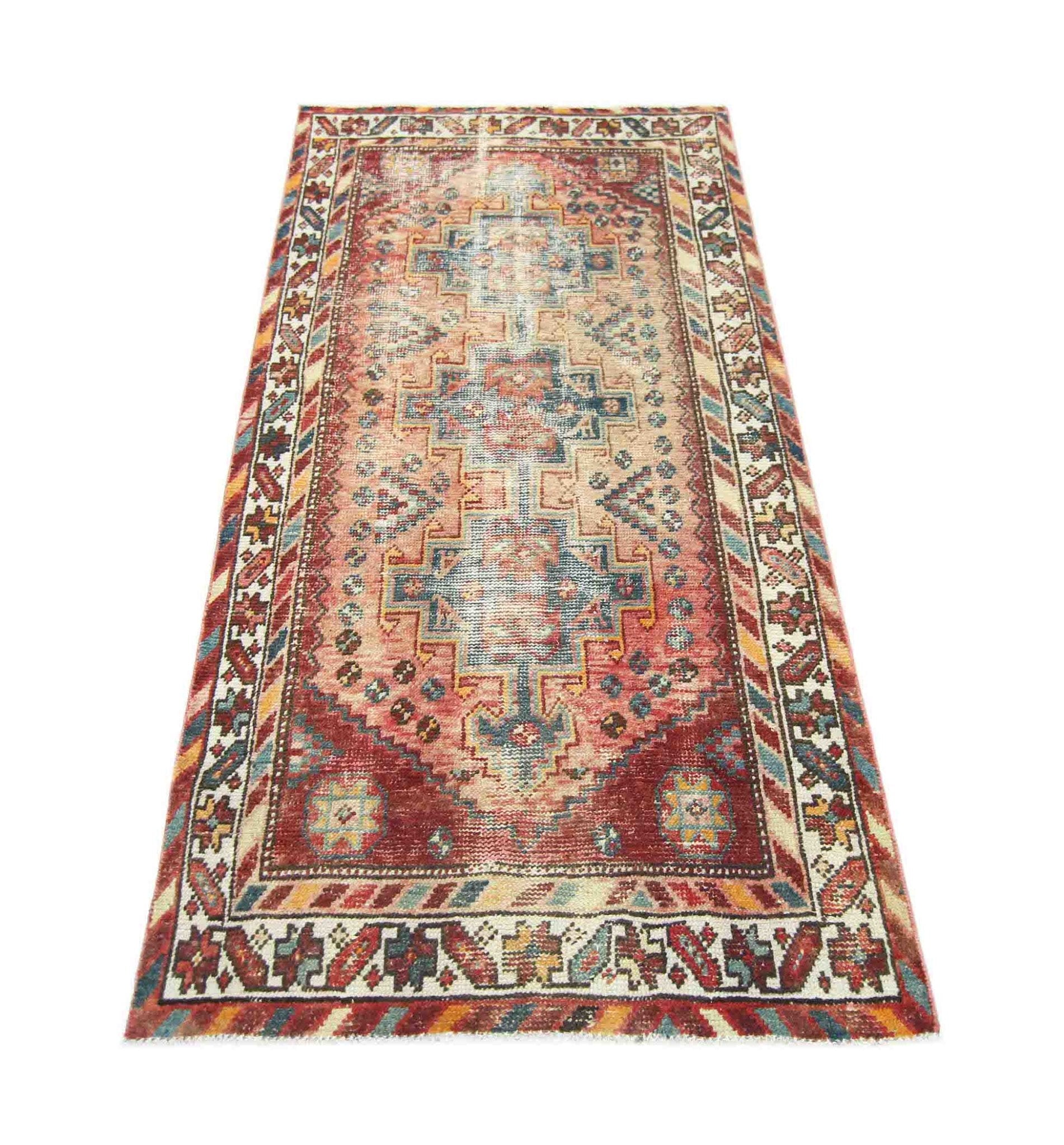 Handmade Vintage Persian Rug | 181 x 98 cm | 5'11" x 3'2" - Najaf Rugs & Textile