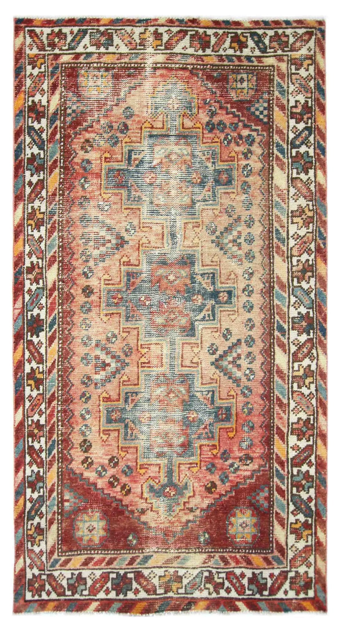 Handmade Vintage Persian Rug | 181 x 98 cm | 5'11" x 3'2" - Najaf Rugs & Textile