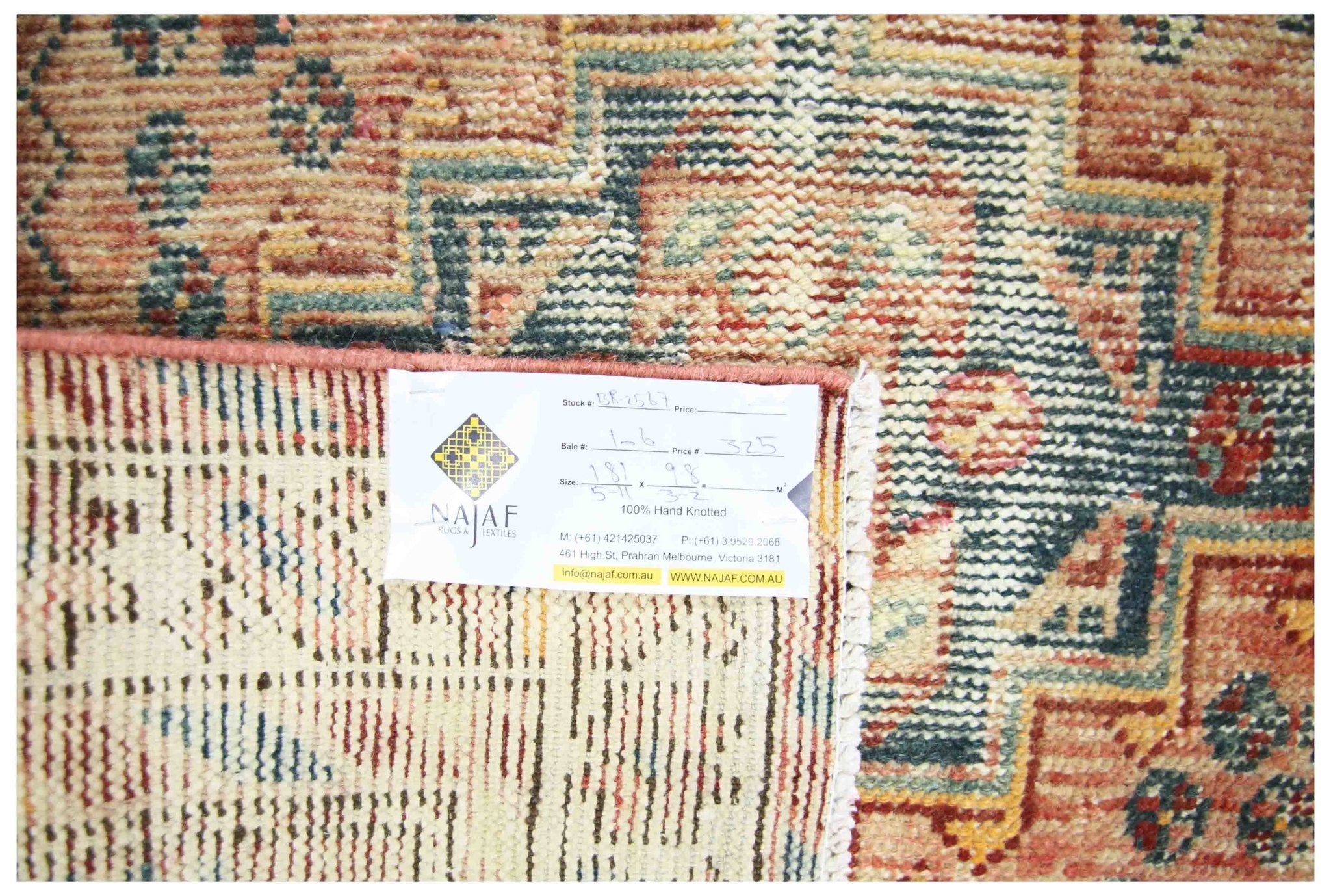 Handmade Vintage Persian Rug | 181 x 98 cm | 5'11" x 3'2" - Najaf Rugs & Textile