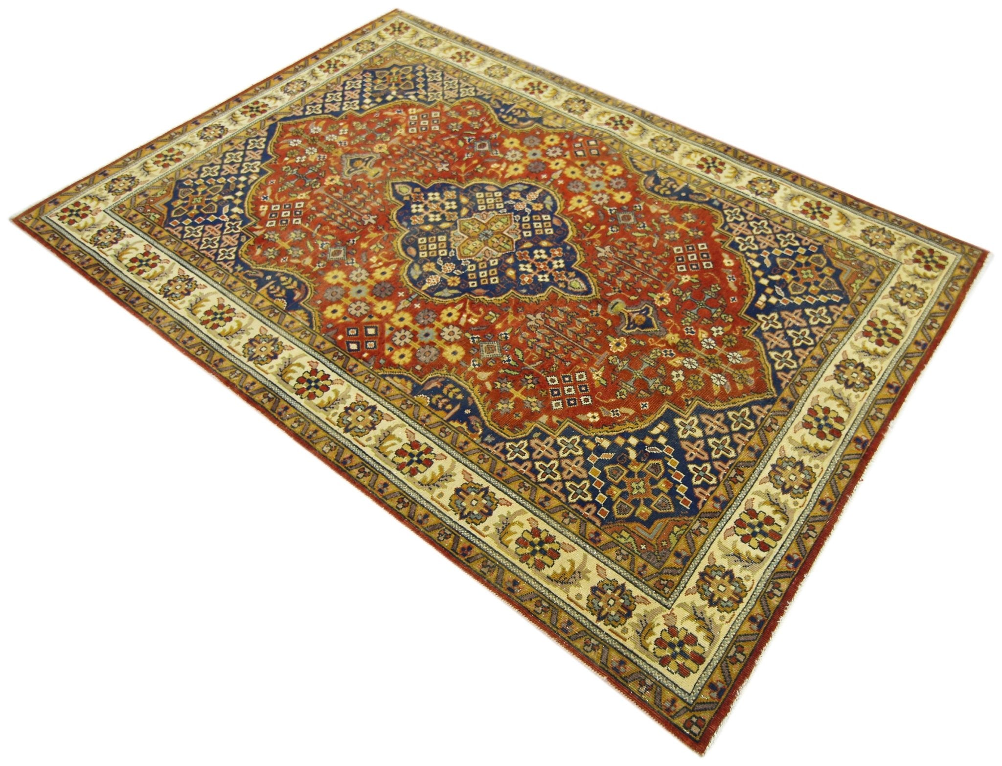 Handmade Vintage Persian Rug | 184 x 120 cm | 6' x 3'11" - Najaf Rugs & Textile