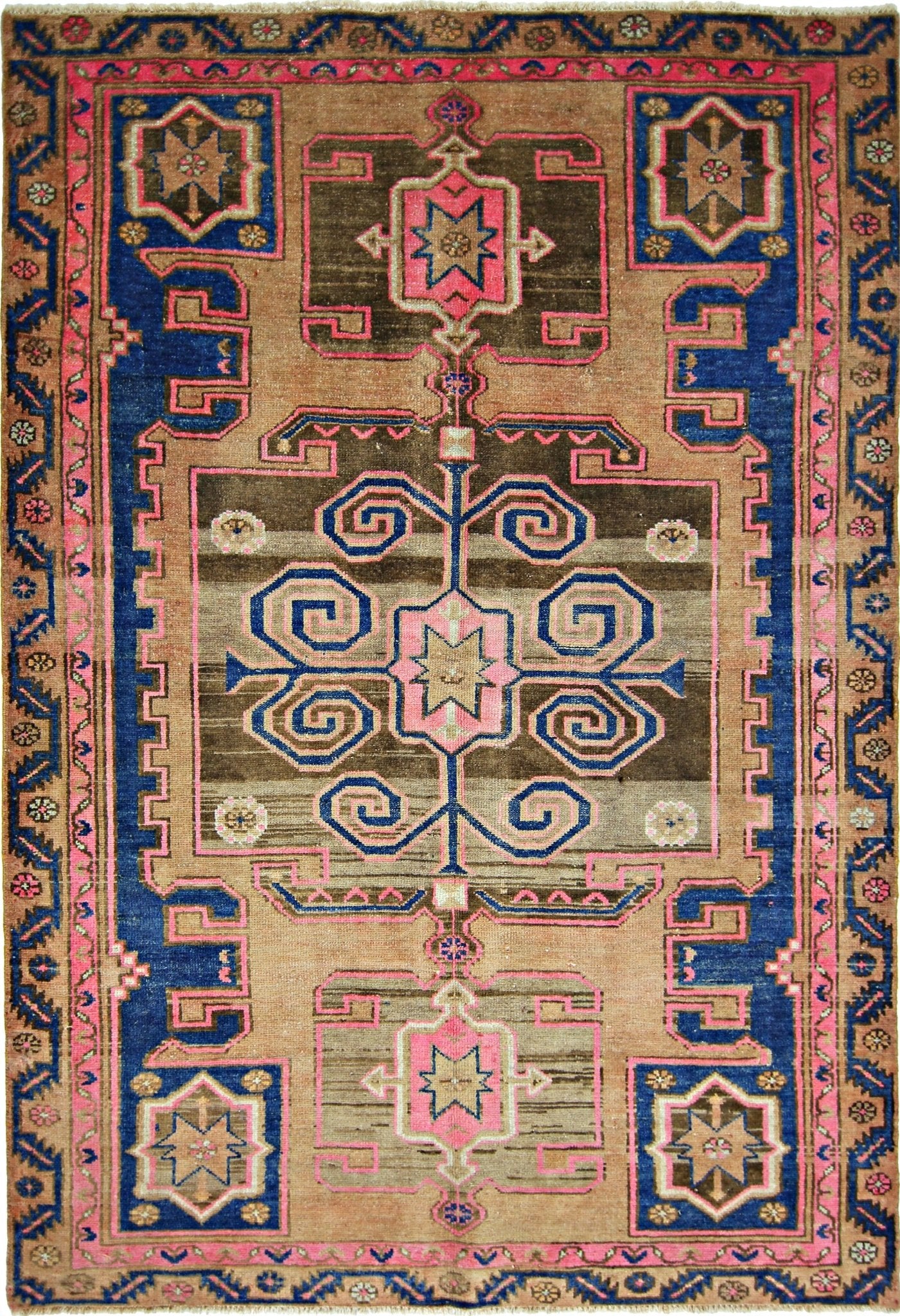 Handmade Vintage Persian Rug | 184 x 125 cm | 6' x 4'1" - Najaf Rugs & Textile