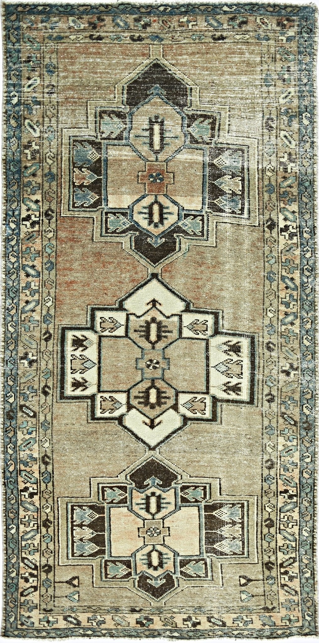 Handmade Vintage Persian Rug | 185 x 88 cm | 6'1" x 2'11" - Najaf Rugs & Textile