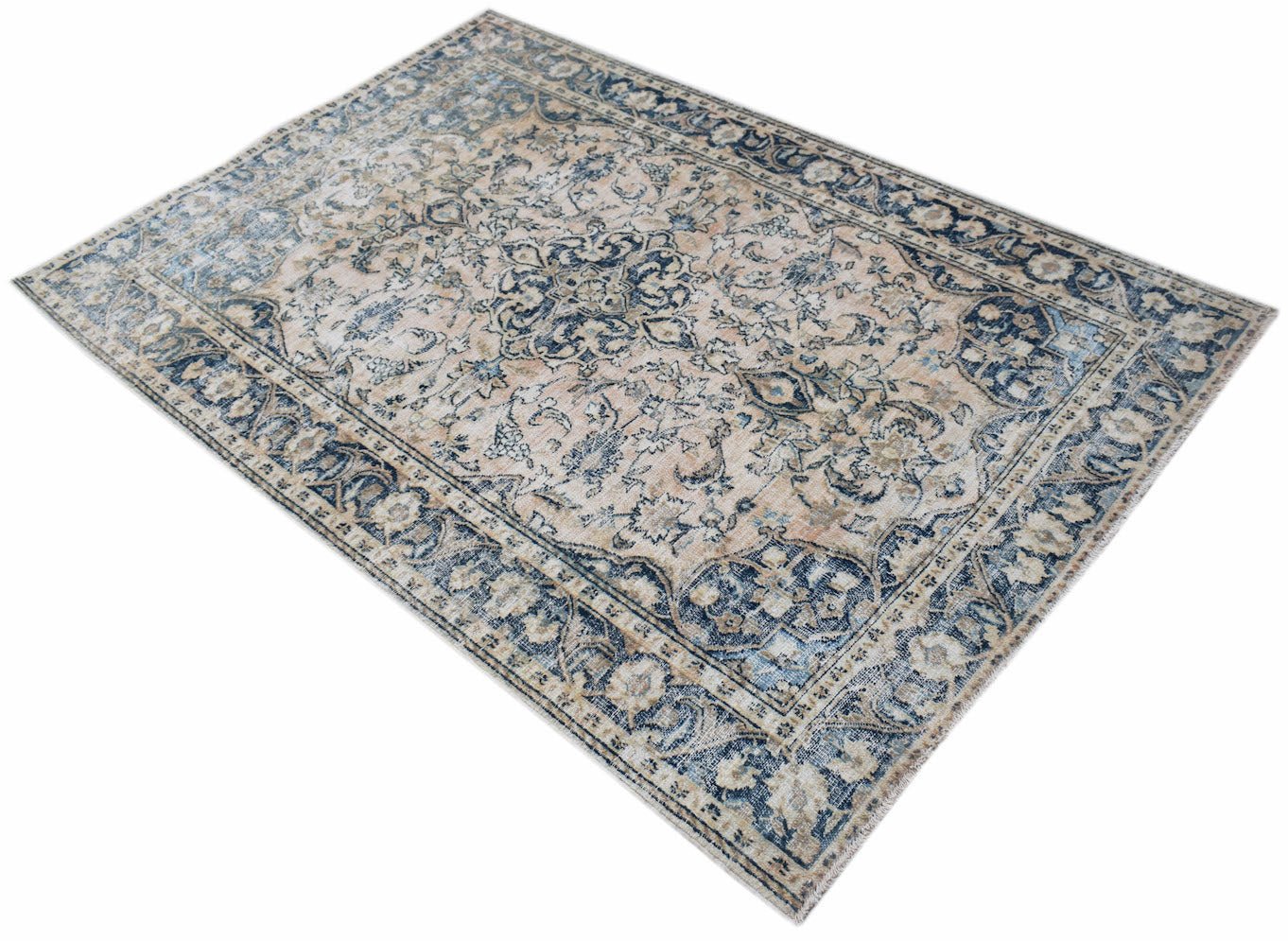 Handmade Vintage Persian Rug | 186 x 130 cm | 6'1" x 4'3" - Najaf Rugs & Textile