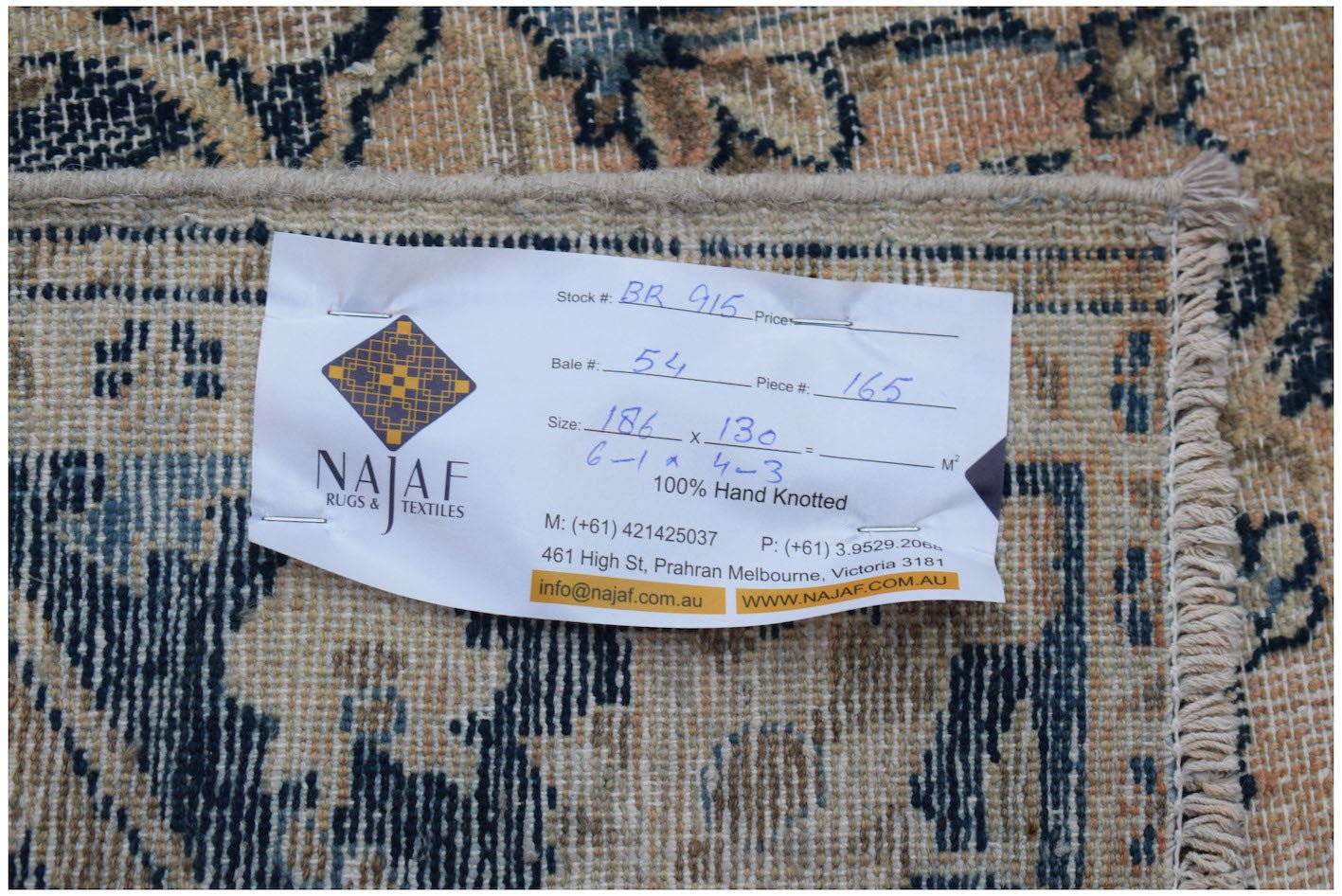 Handmade Vintage Persian Rug | 186 x 130 cm | 6'1" x 4'3" - Najaf Rugs & Textile