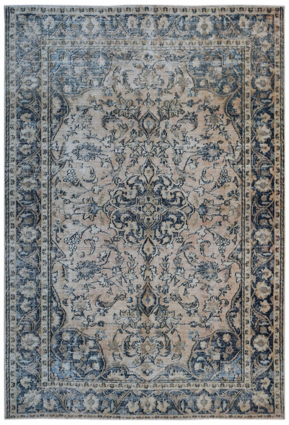 Handmade Vintage Persian Rug | 186 x 130 cm | 6'1" x 4'3" - Najaf Rugs & Textile