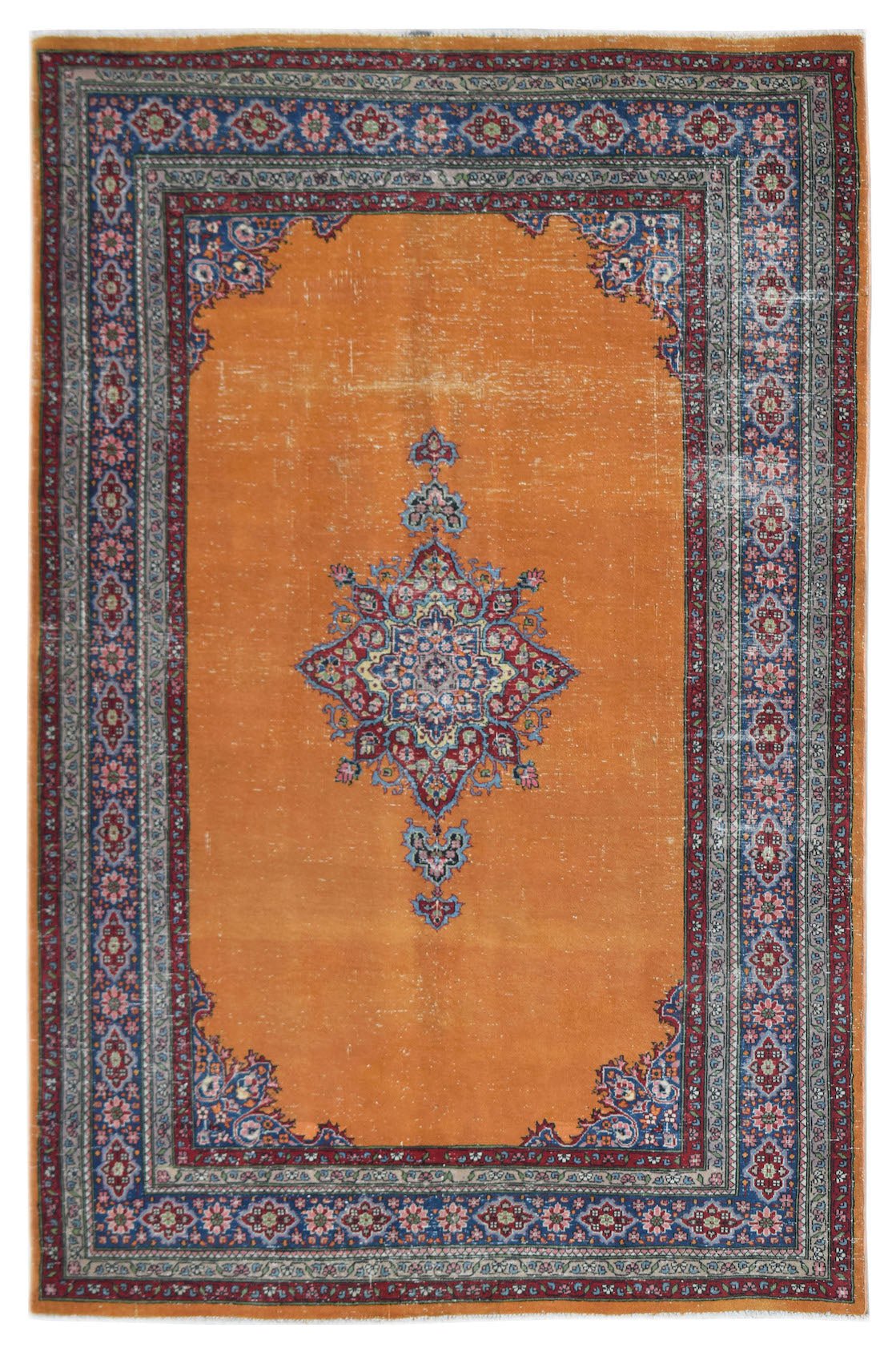 Handmade Vintage Persian Rug | 187 x 124 cm | 6'2" x 4'1" - Najaf Rugs & Textile