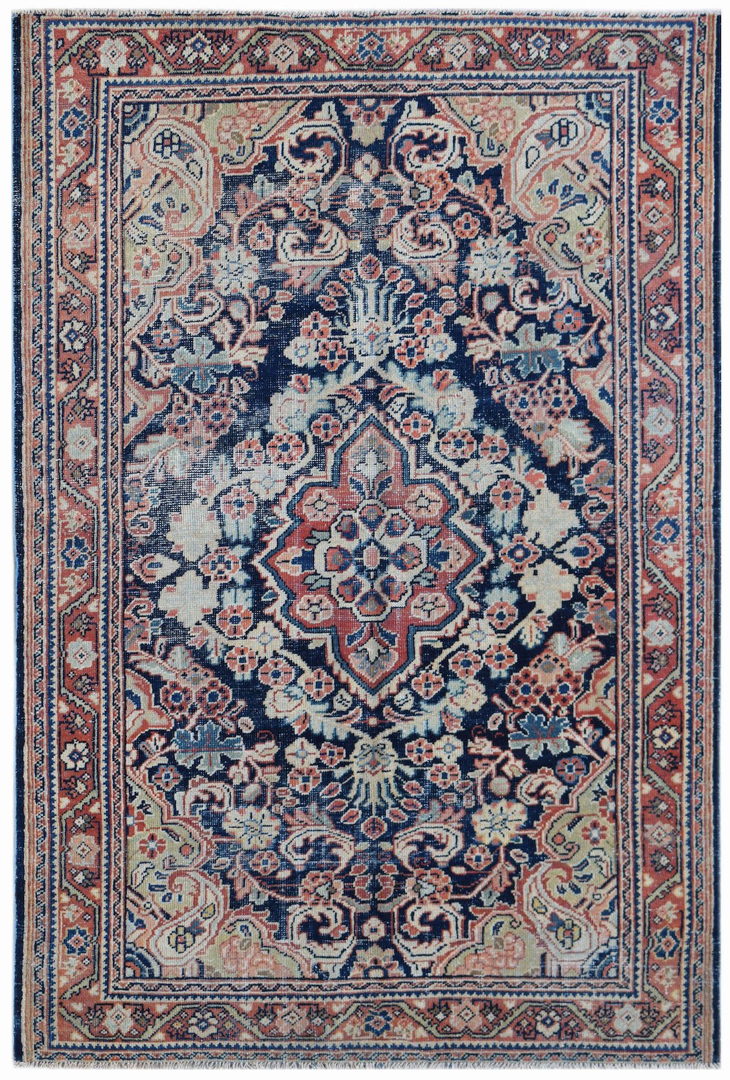 Handmade Vintage Persian Rug | 190 x 127 cm | 6'3" x 4'2" - Najaf Rugs & Textile