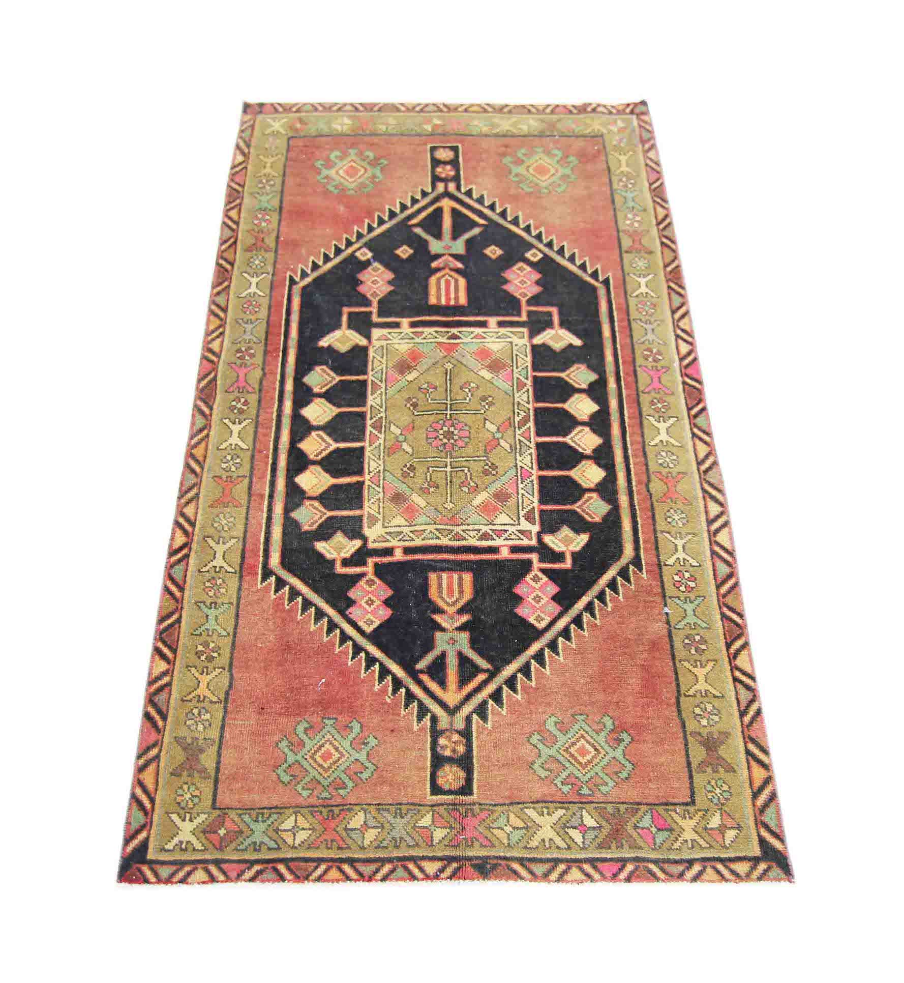 Handmade Vintage Persian Rug | 191 x 108 cm | 6'3" x 3'6" - Najaf Rugs & Textile
