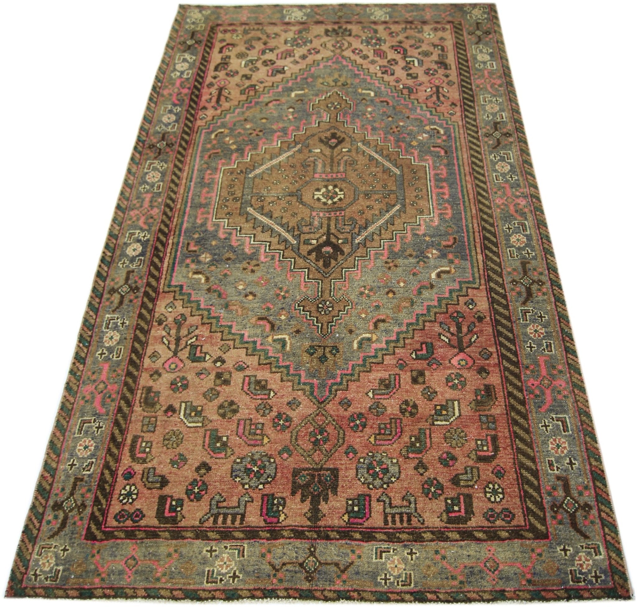 Handmade Vintage Persian Rug | 192 x 124 cm | 6'3" x 4'1" - Najaf Rugs & Textile
