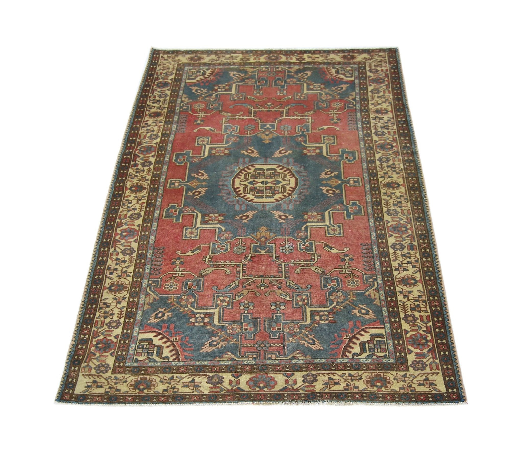Handmade Vintage Persian Rug | 193 x 134 cm | 6'4" x 4'5" - Najaf Rugs & Textile