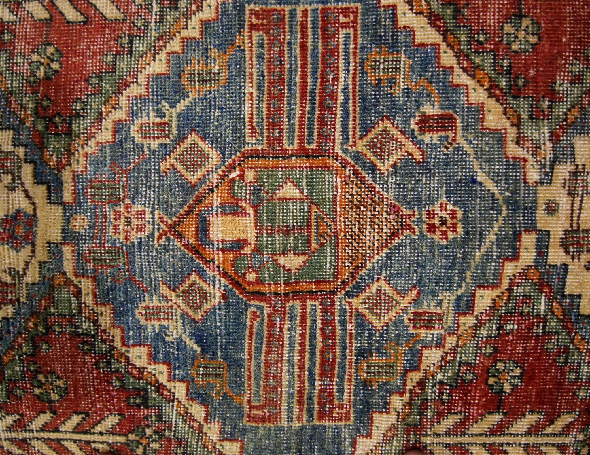 Handmade Vintage Persian Rug | 193 x 139 cm | 6'4" x 4'7" - Najaf Rugs & Textile