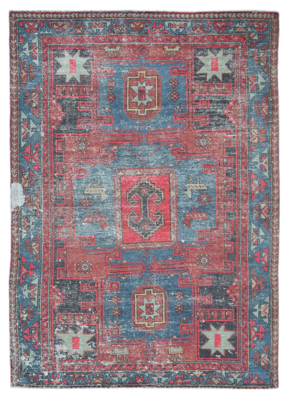 Handmade Vintage Persian Rug | 195 x 137 cm | 6'5" x 4'6" - Najaf Rugs & Textile