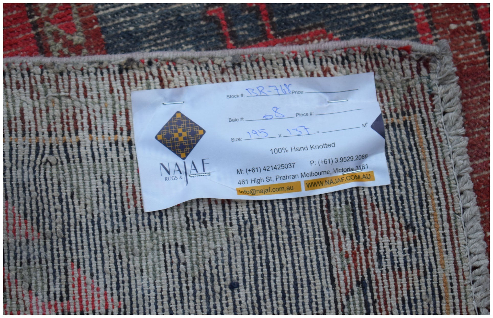 Handmade Vintage Persian Rug | 195 x 137 cm | 6'5" x 4'6" - Najaf Rugs & Textile