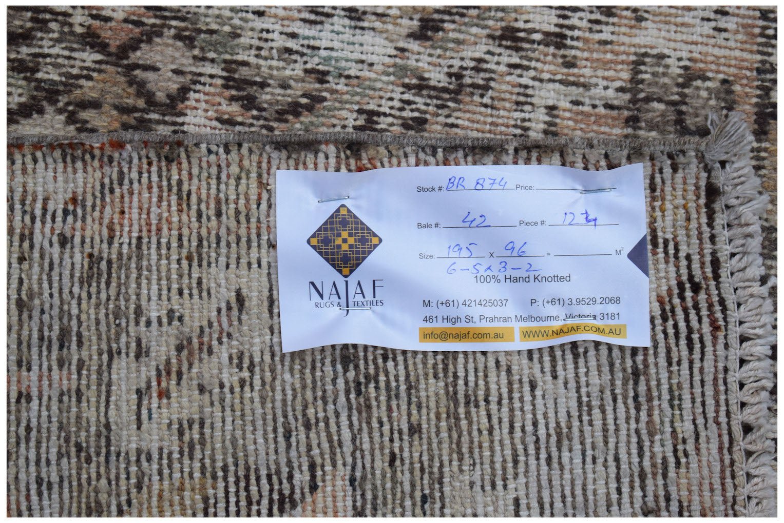 Handmade Vintage Persian Rug | 195 x 96 cm | 6'5" x 3'2" - Najaf Rugs & Textile