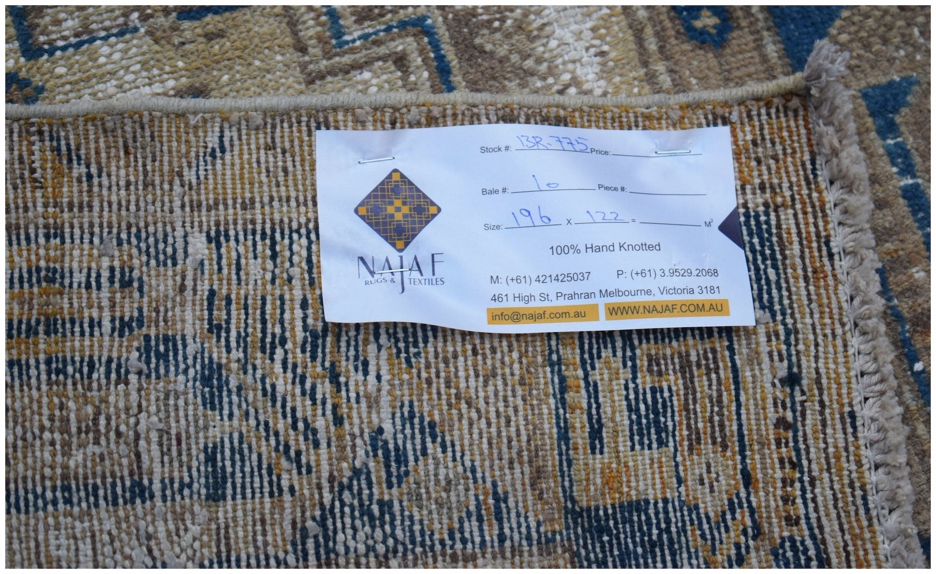 Handmade Vintage Persian Rug | 196 x 122 cm | 6'5" x 4' - Najaf Rugs & Textile