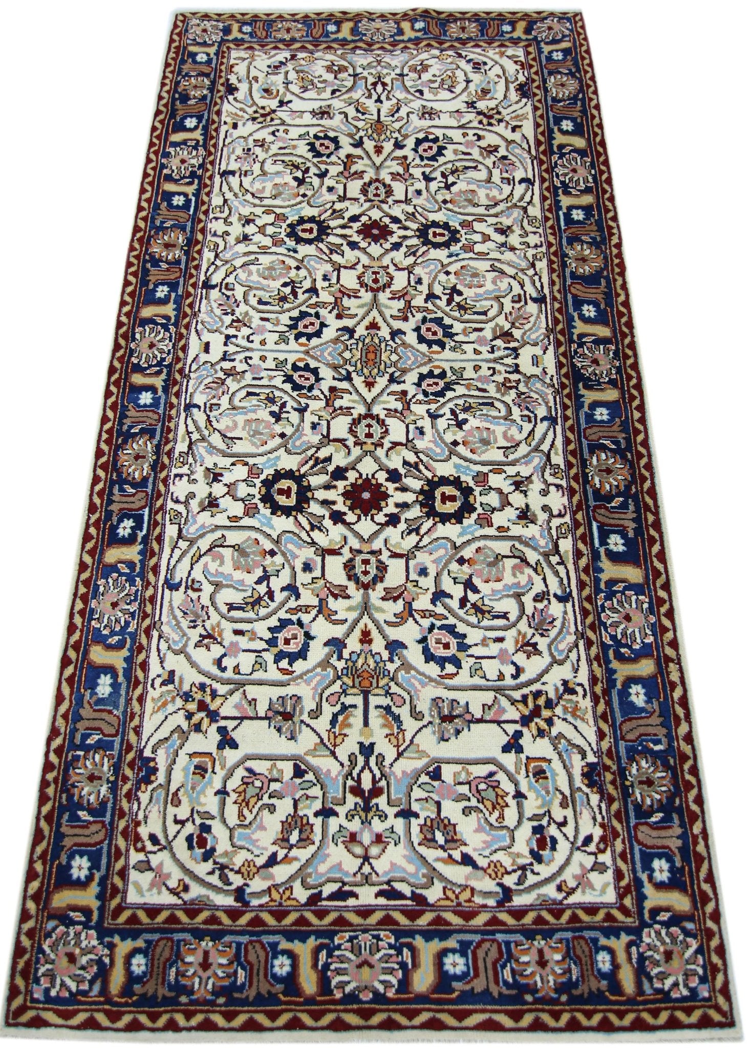 Handmade Vintage Persian Rug | 196 x 99 cm | 6'5" x 3'3" - Najaf Rugs & Textile