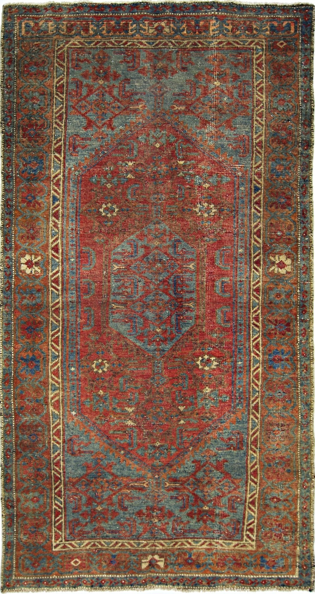 Handmade Vintage Persian Rug | 196 x 99 cm | 6'5" x 3'3" - Najaf Rugs & Textile