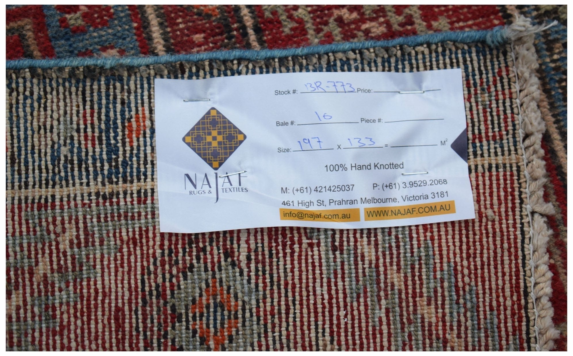 Handmade Vintage Persian Rug | 197 x 133 cm | 6'6" x 4'5" - Najaf Rugs & Textile