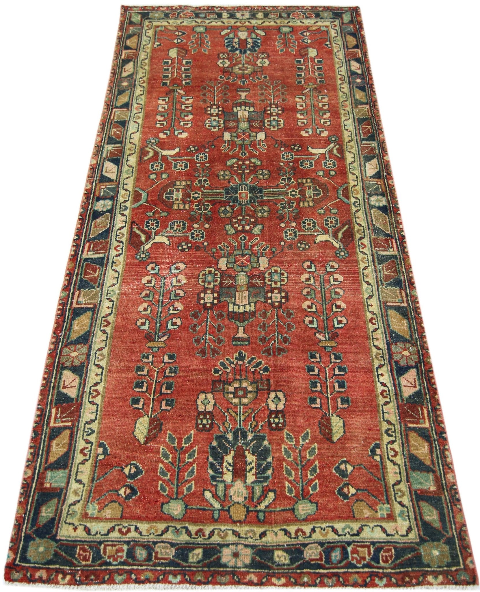 Handmade Vintage Persian Rug | 197 x 98 cm | 6'5" x 3'3" - Najaf Rugs & Textile