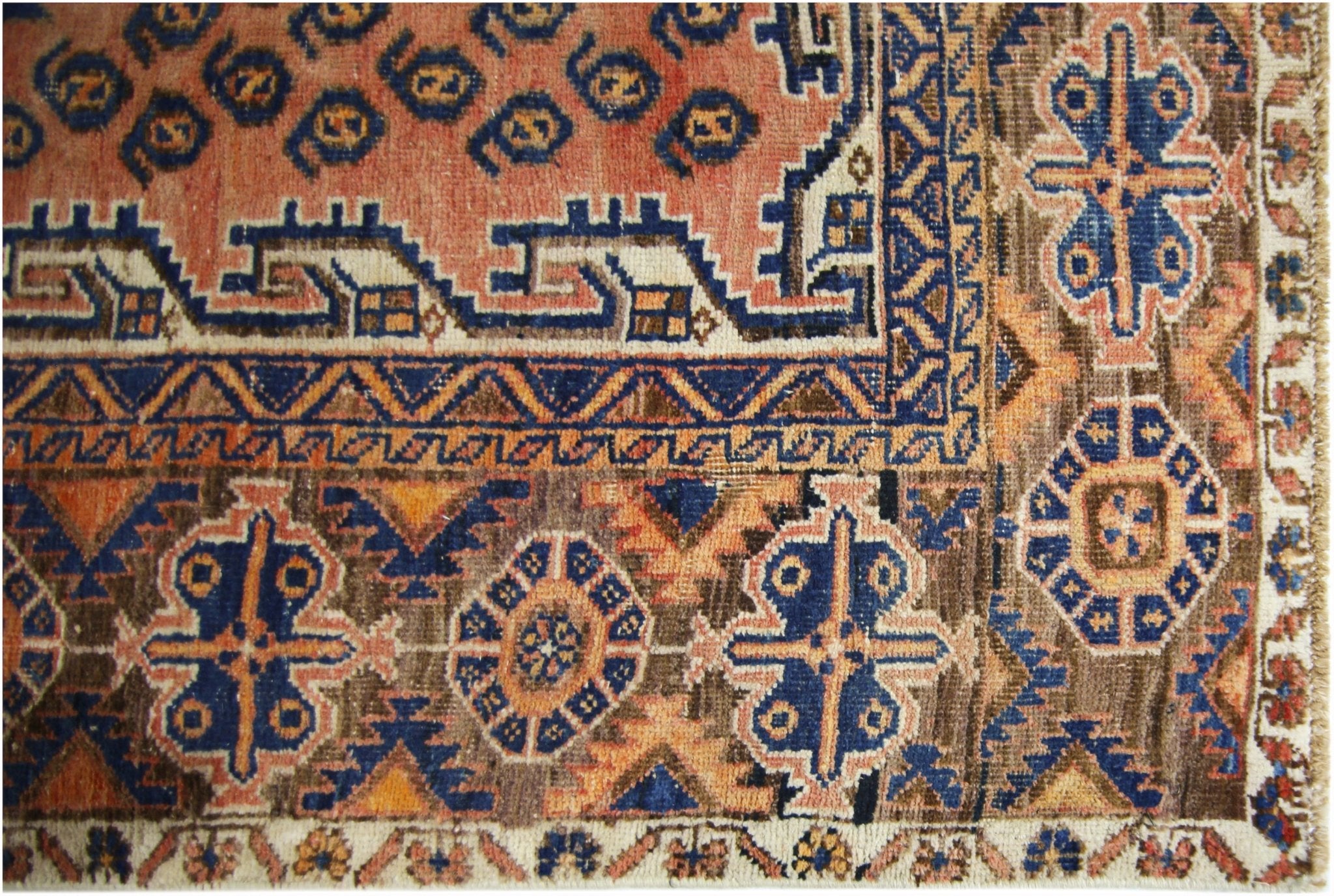 Handmade Vintage Persian Rug | 198 x 153 cm | 6'6" x 5' - Najaf Rugs & Textile