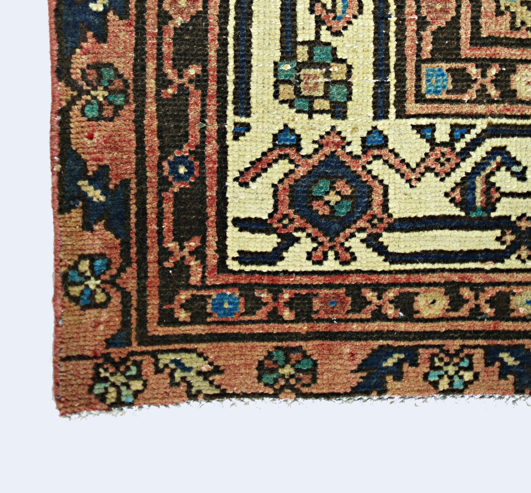 Handmade Vintage Persian Rug | 198 x 157 cm | 6'6" x 5'2" - Najaf Rugs & Textile