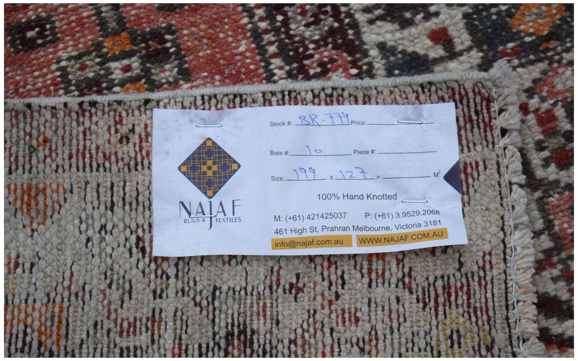 Handmade Vintage Persian Rug | 199 x 127 cm | 6'7" x 4'2" - Najaf Rugs & Textile