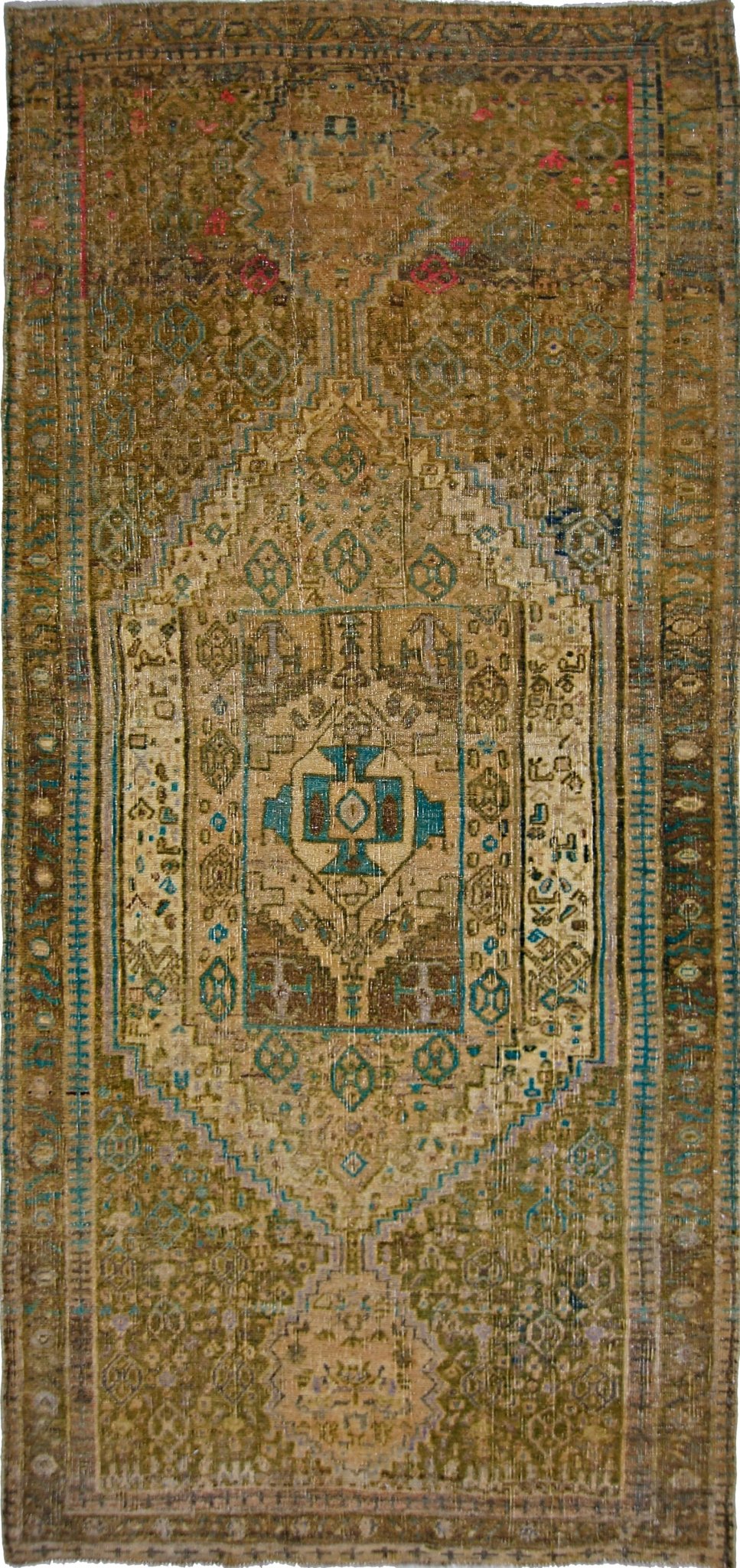 Handmade Vintage Persian Rug | 199 x 92 cm | 6'7" x 3' - Najaf Rugs & Textile