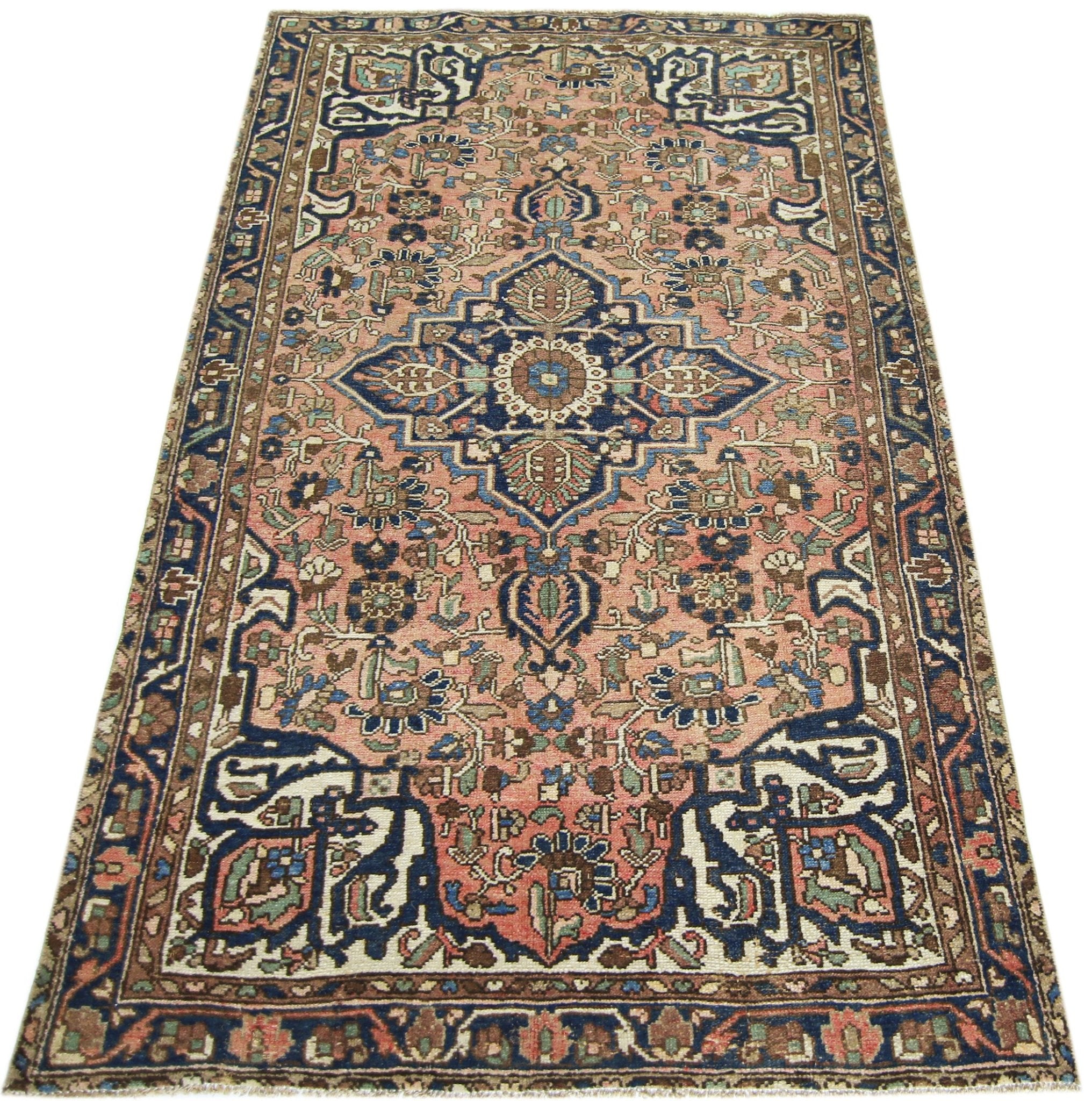 Handmade Vintage Persian Rug | 200 x 125 cm | 6'7" x 4'1" - Najaf Rugs & Textile