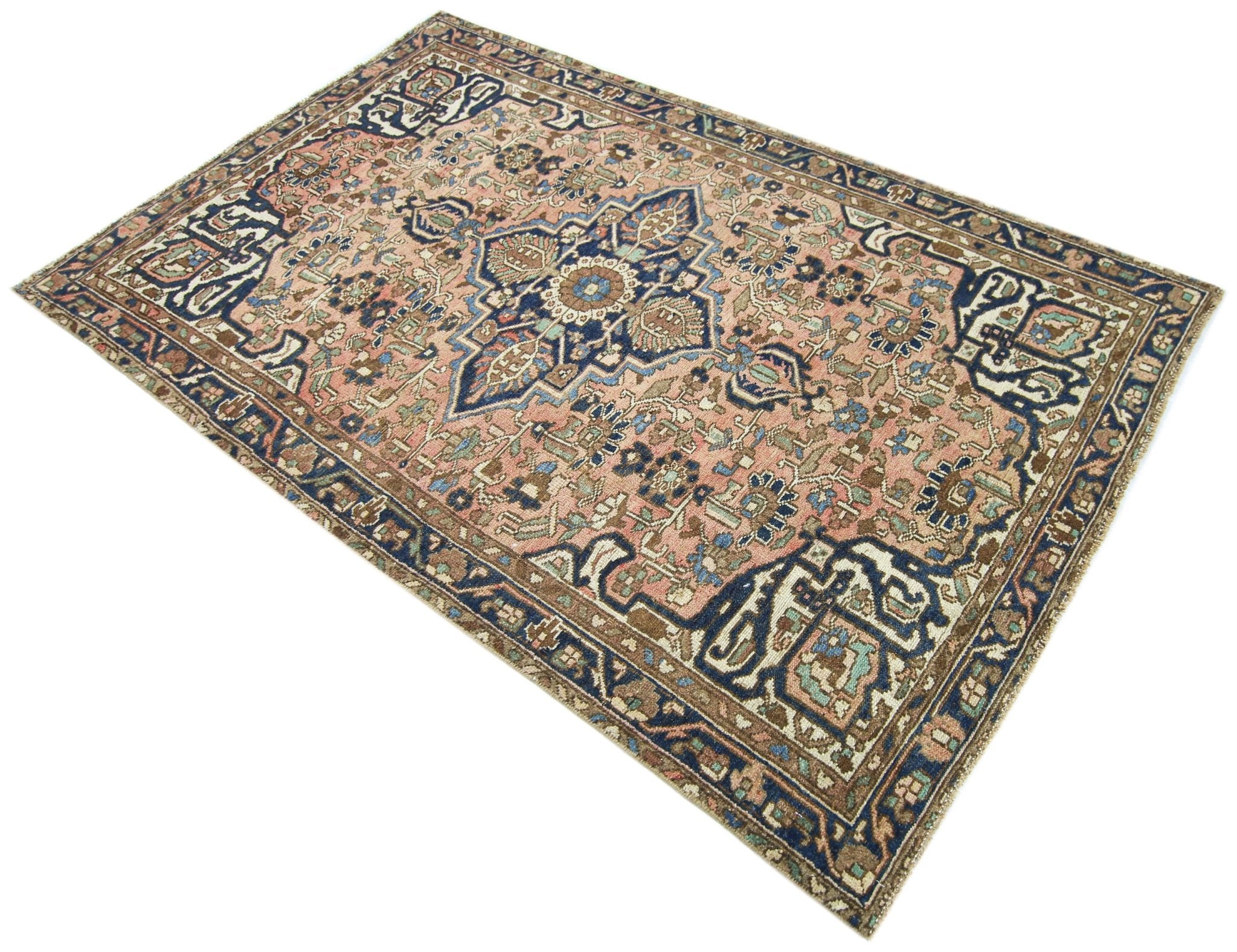 Handmade Vintage Persian Rug | 200 x 125 cm | 6'7" x 4'1" - Najaf Rugs & Textile